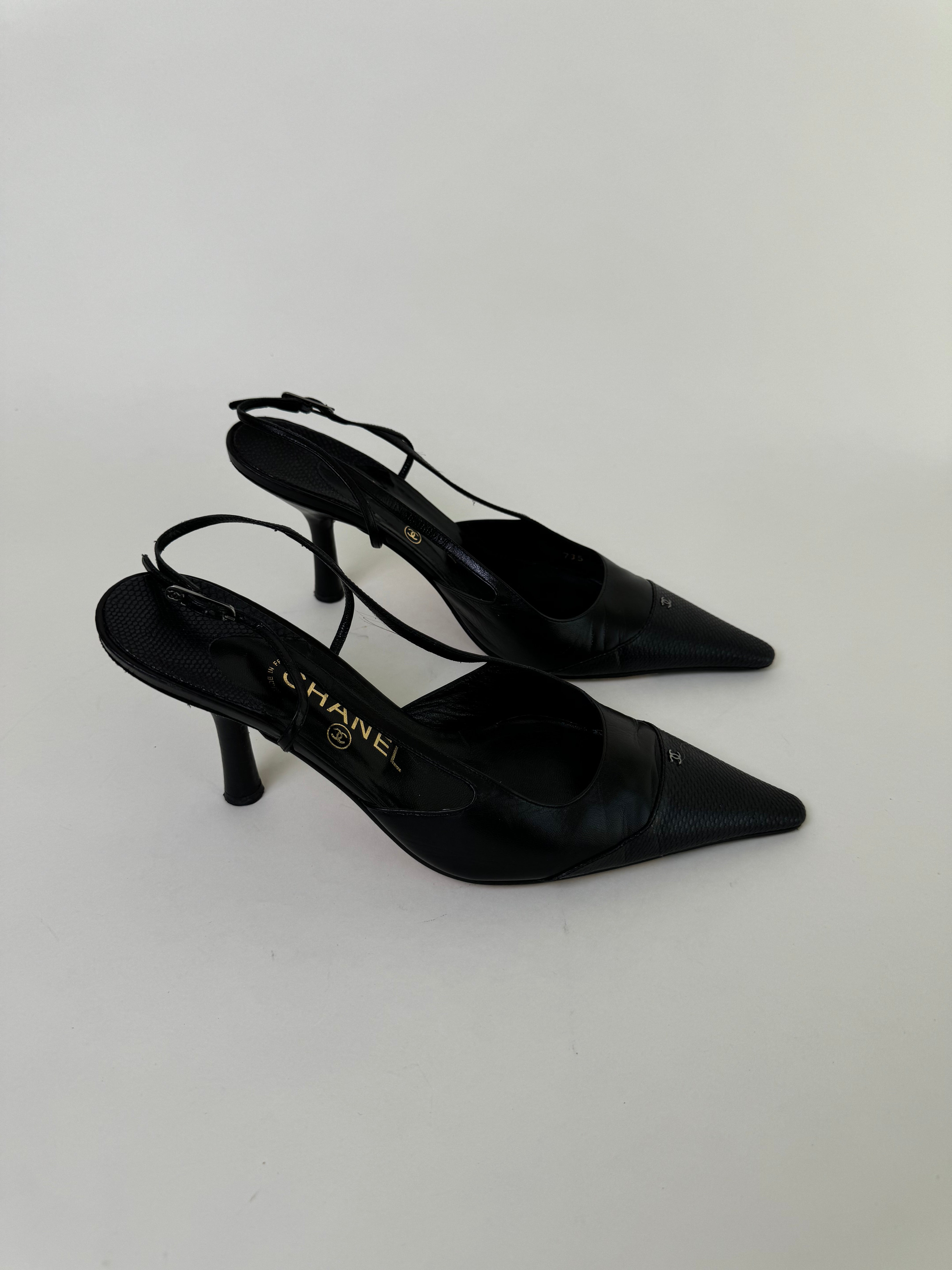 Chanel Vintage Slingbacks 38.5