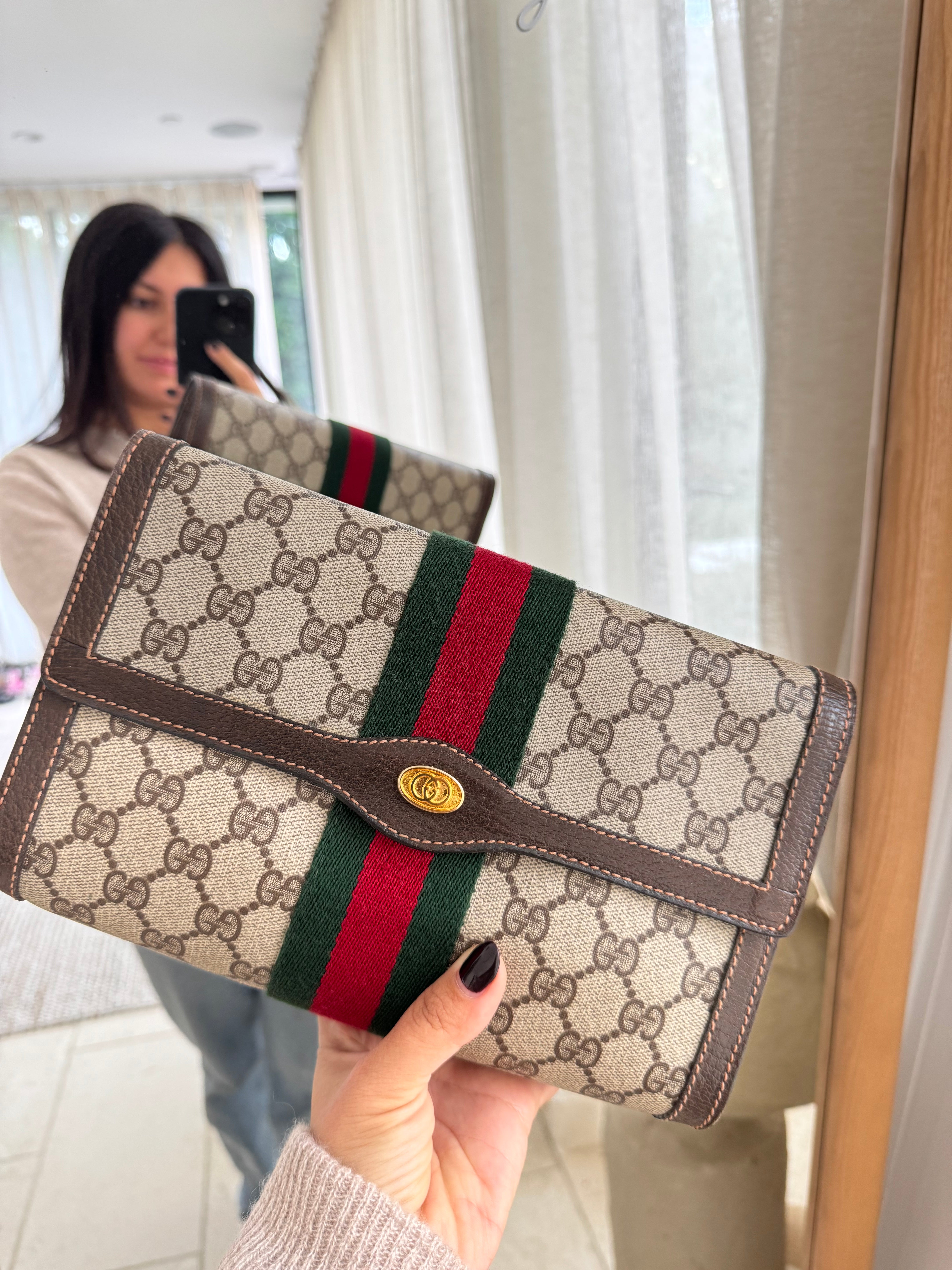 Gucci GG Canvas Clutch