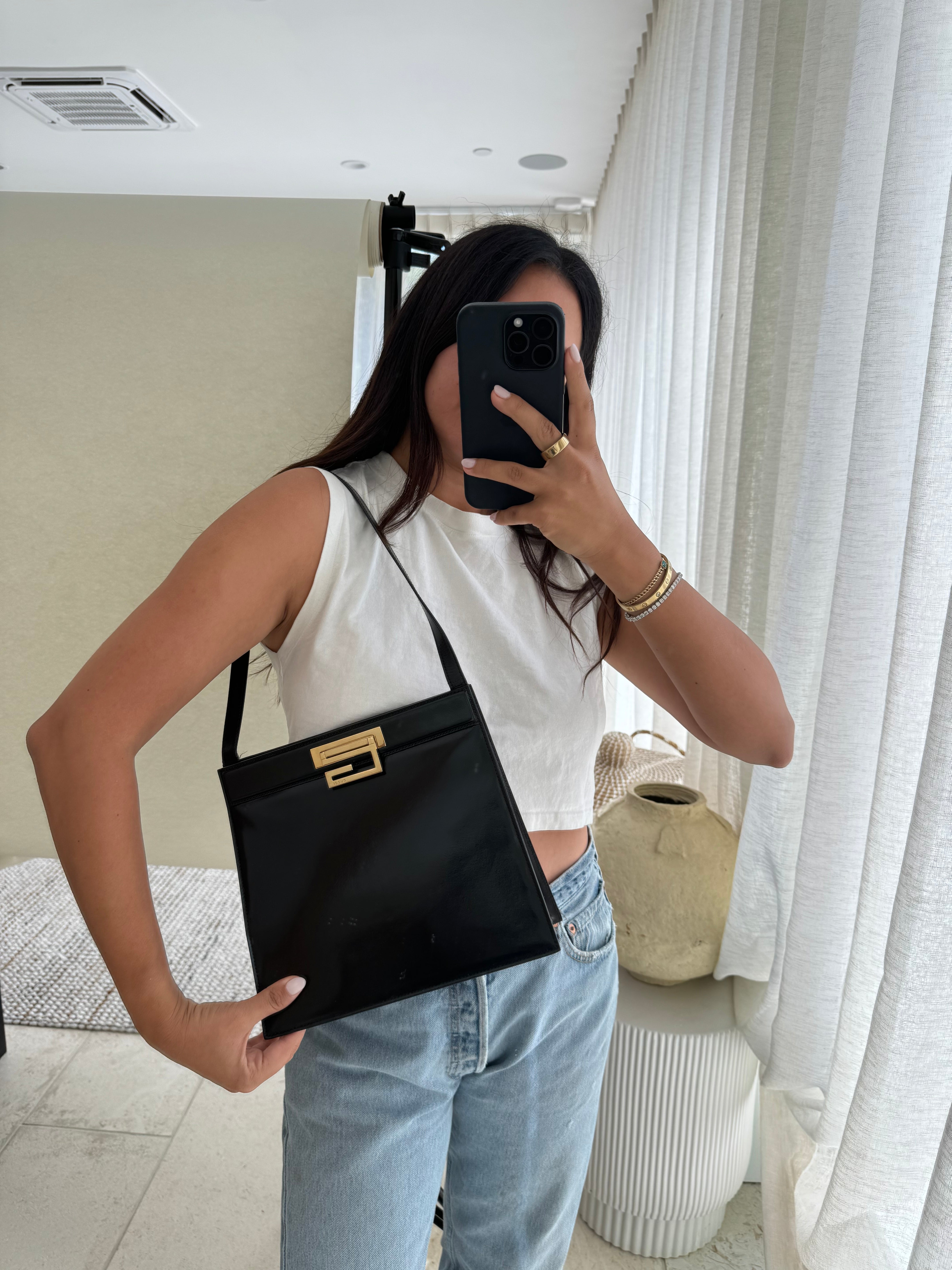 Gucci Tom Ford Leather Shoulder Bag