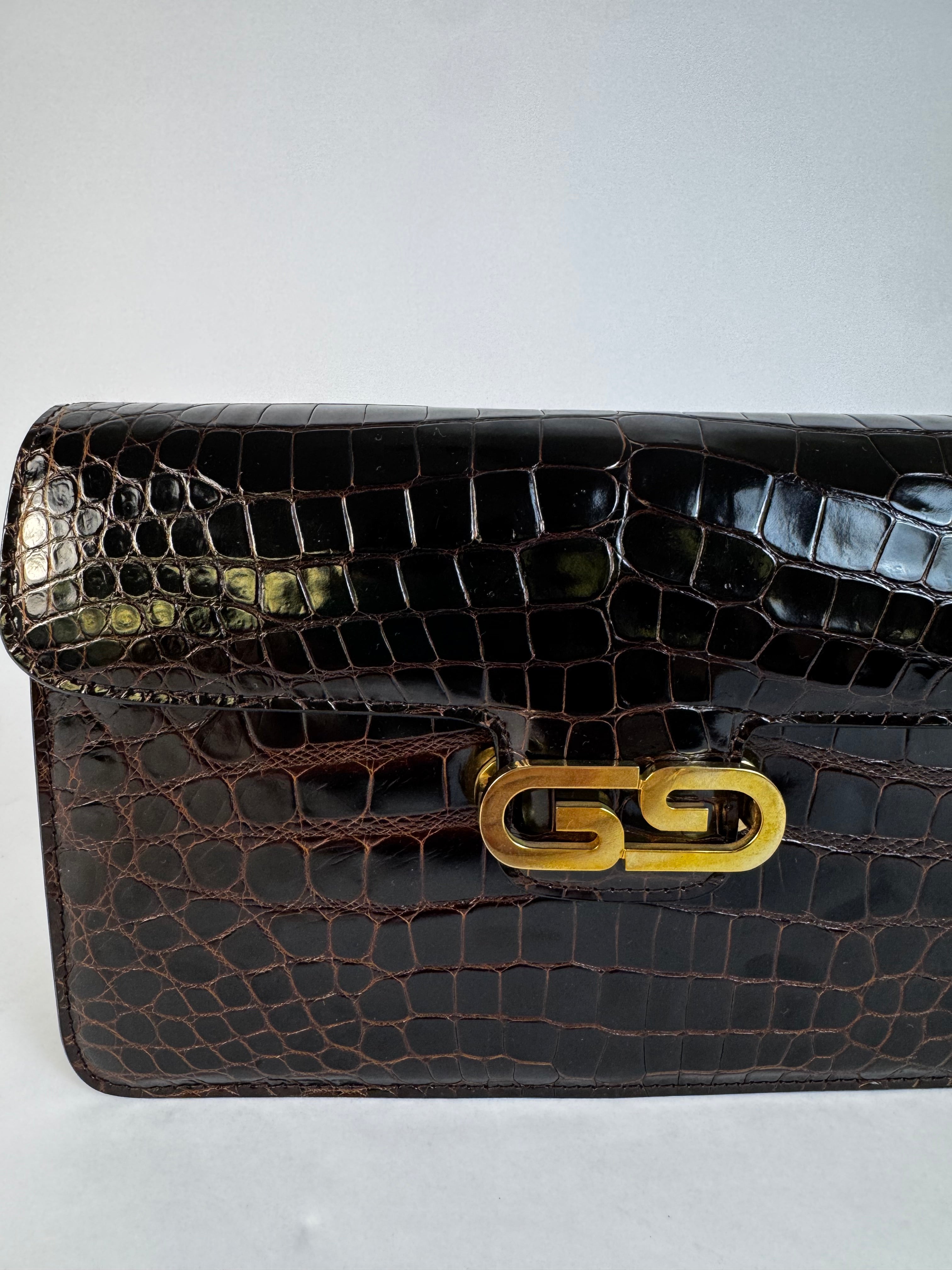Gucci Vintage Croc Clutch