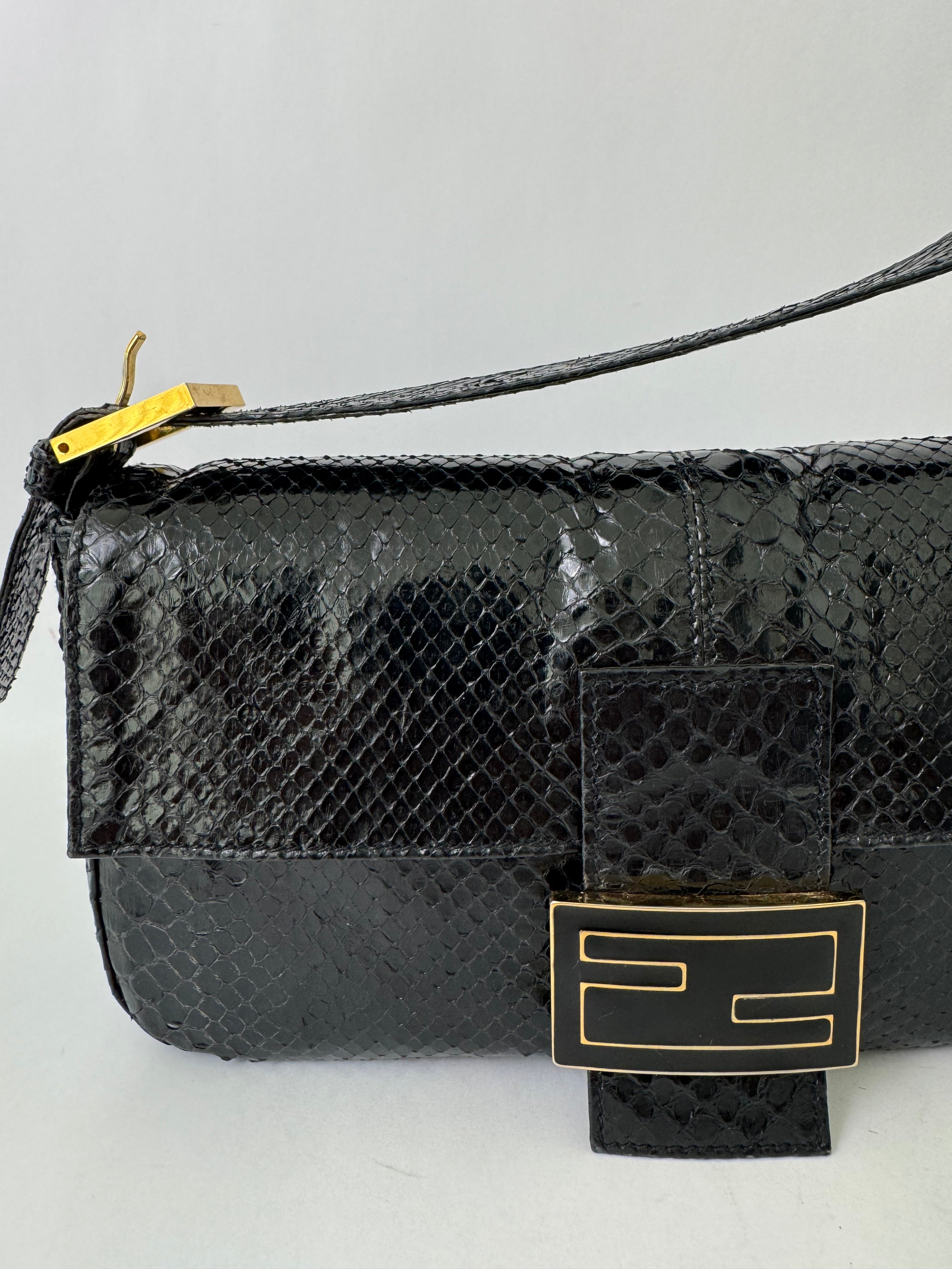 Fendi Python Lizard Baguette Rare