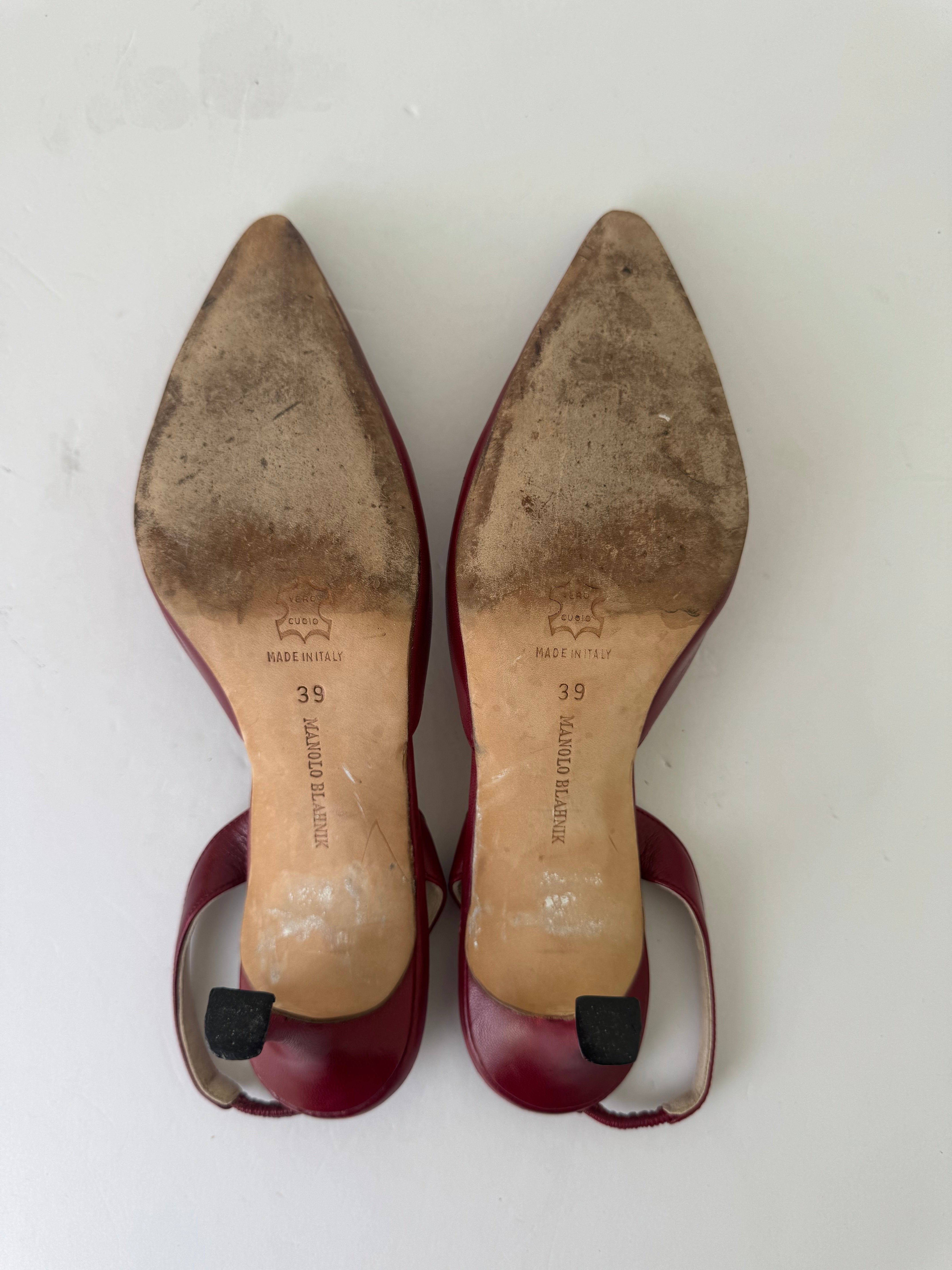 Manolo Blahnik Vintage Slingbacks 39