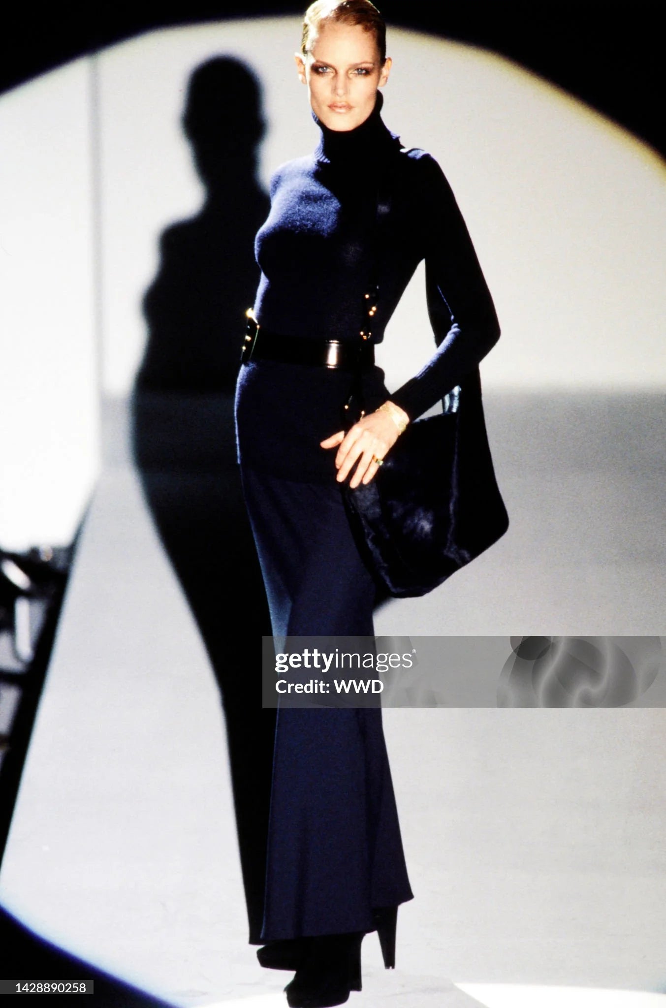 Gucci Tom Ford Black Horsebit Calf Hair Bag Rare