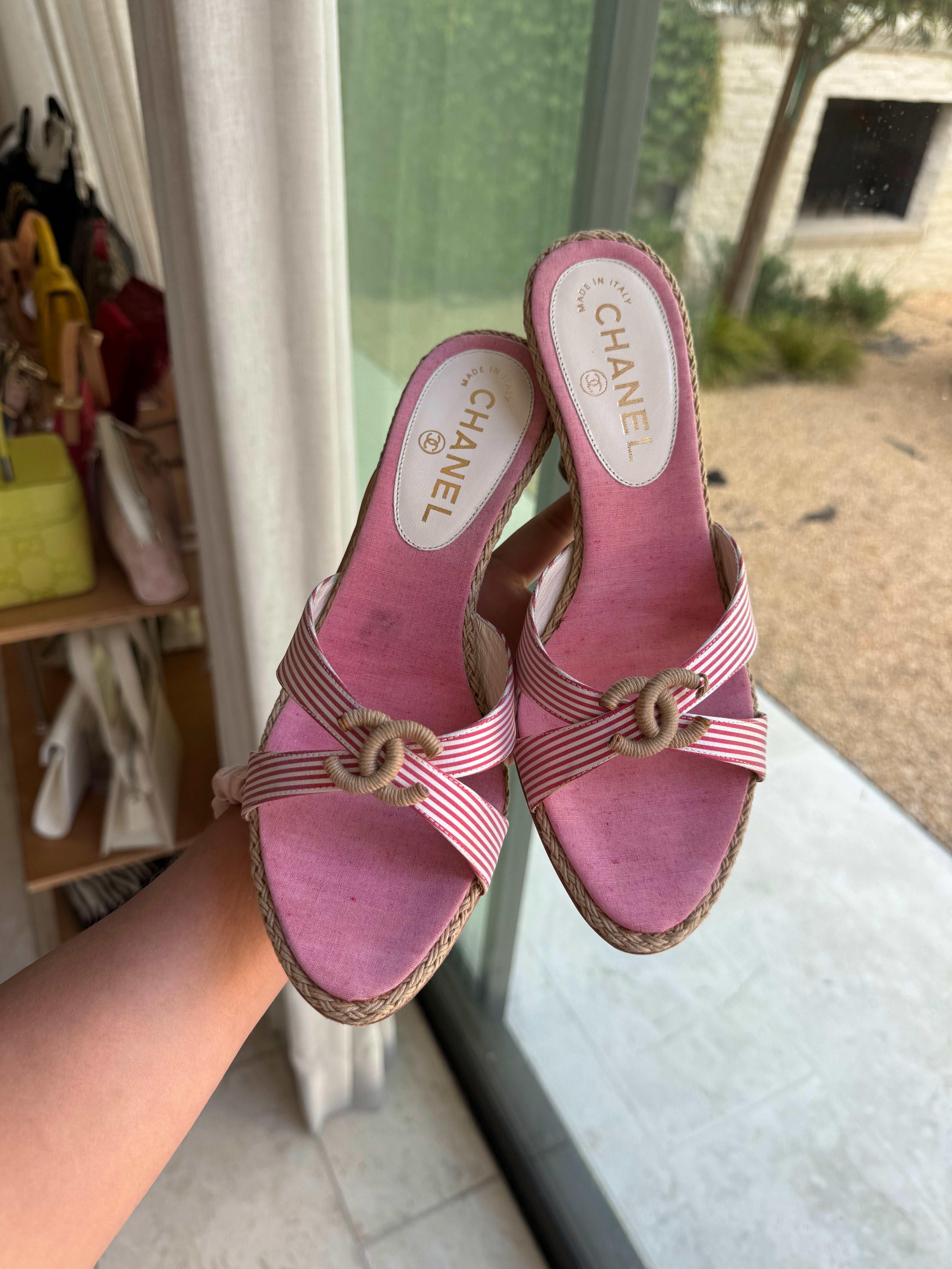 Chanel Vintage Wedges 38
