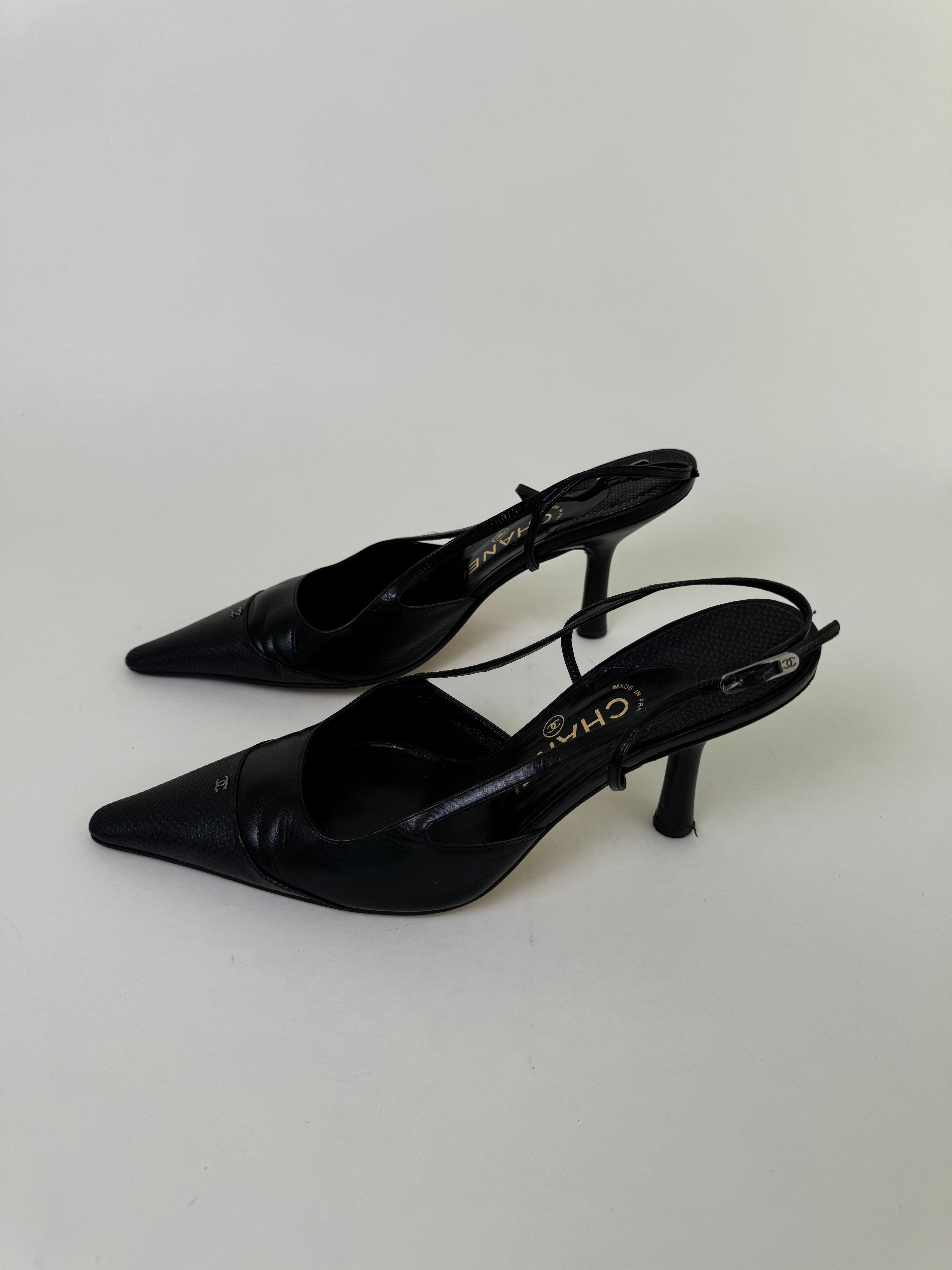 Chanel Vintage Slingbacks 38.5