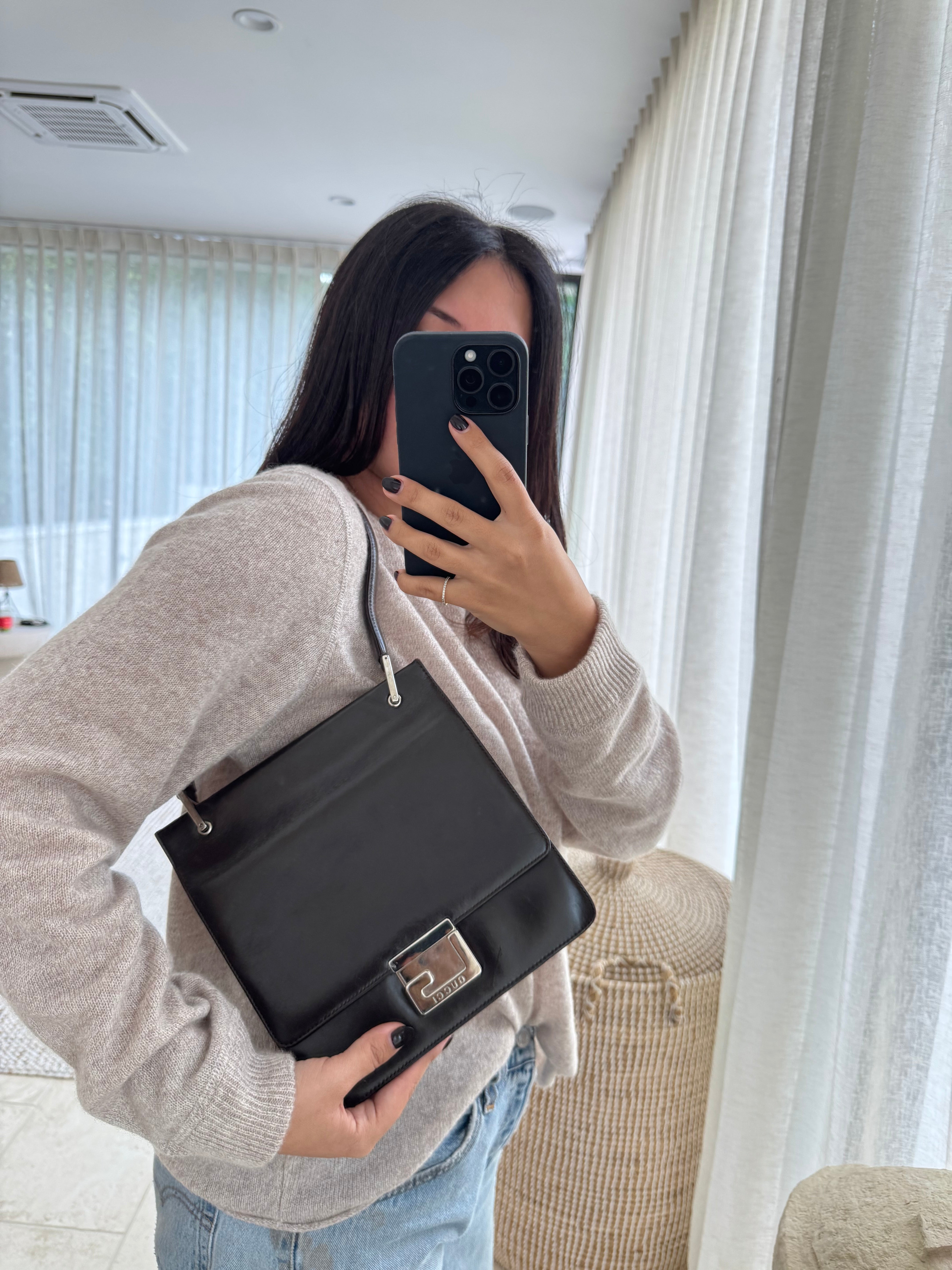 Gucci Brown Leather Shoulder Bag