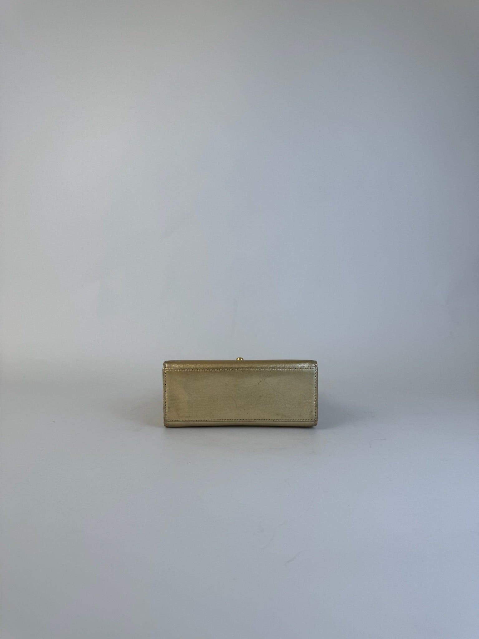 Chanel Vintage Satin Handbag Gold Rare