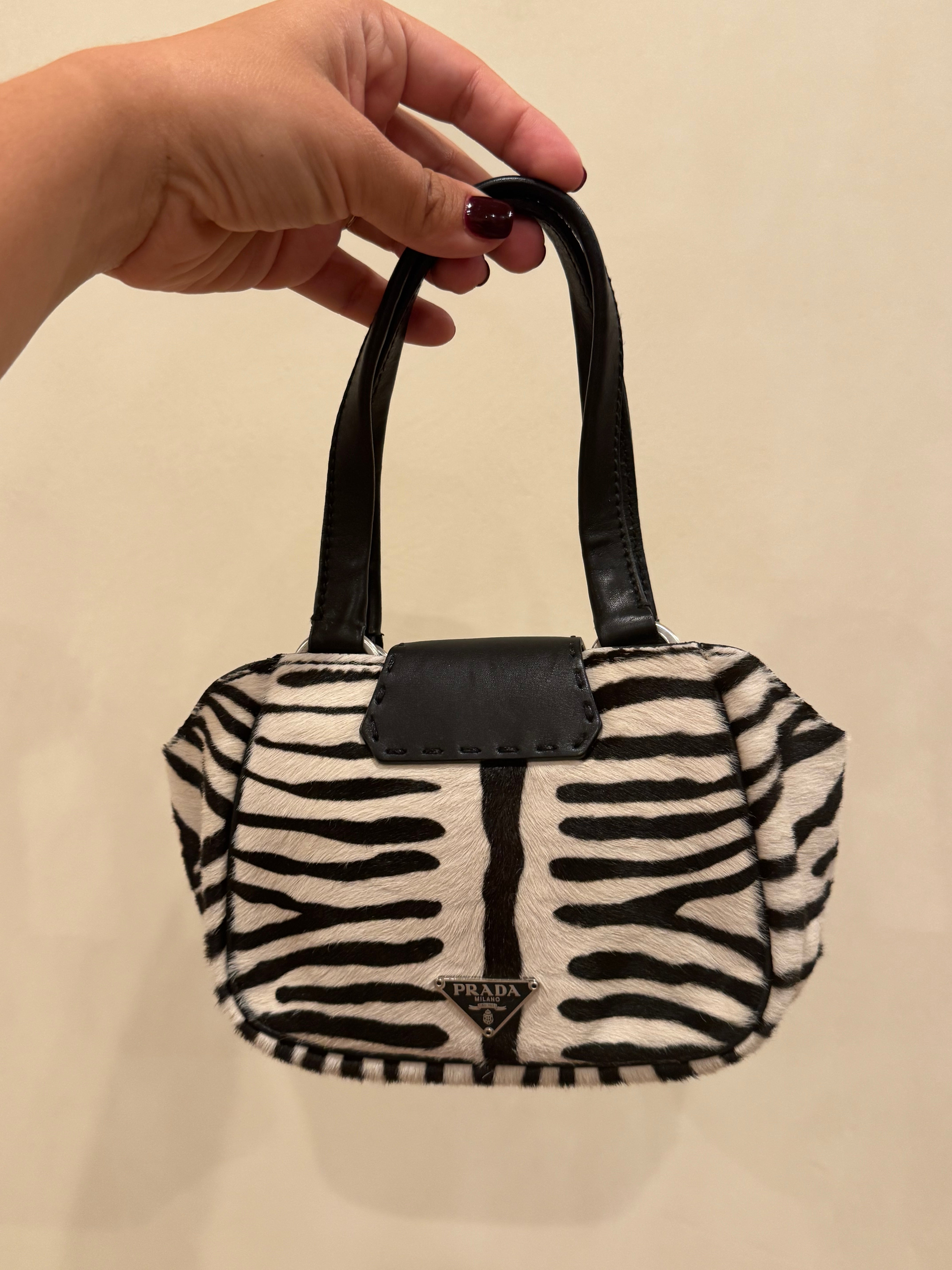Prada Zebra Ponyhair Handbag Rare