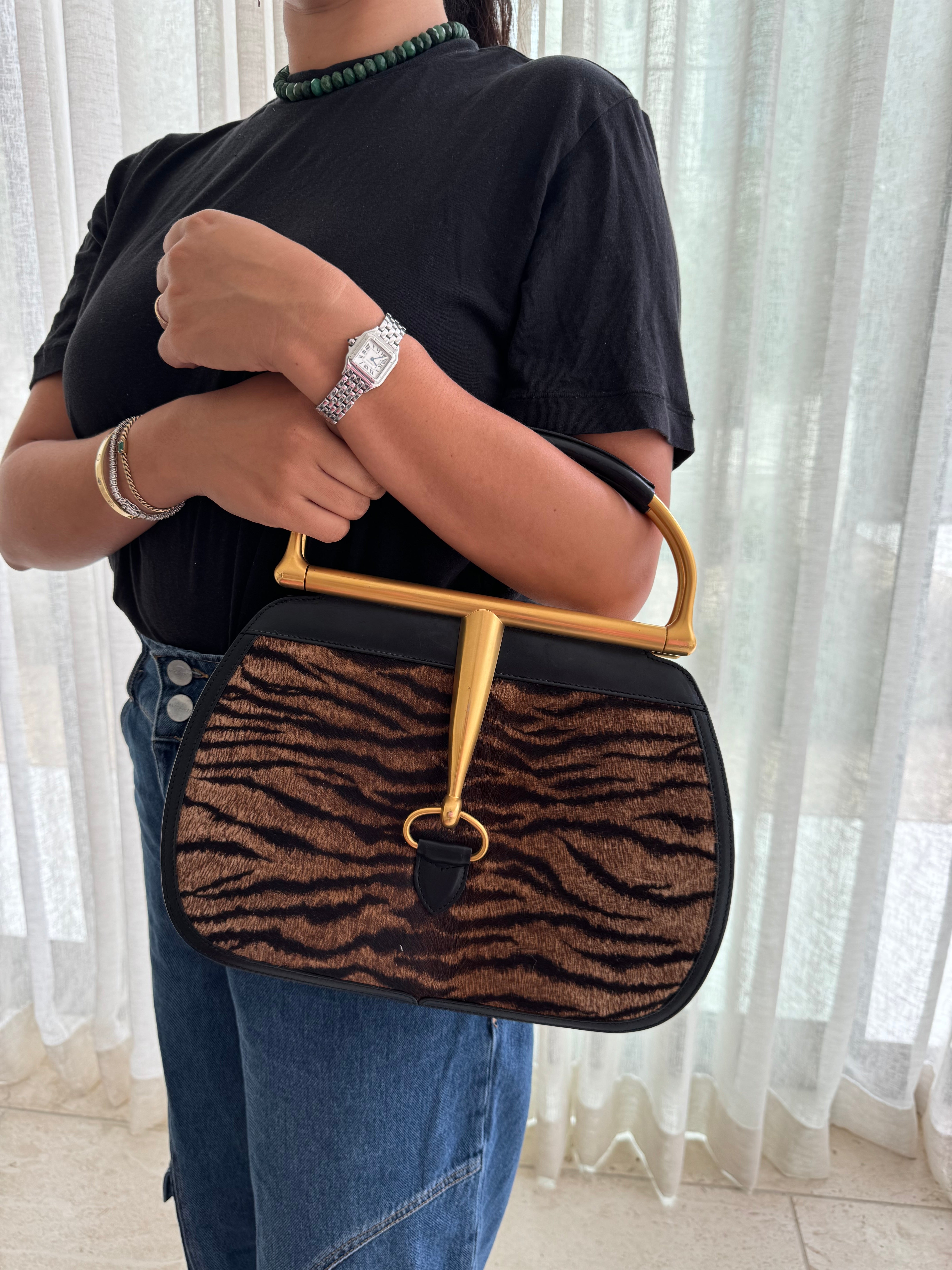 Gucci Tom Ford Leopard Pony Hair Handbag Rare