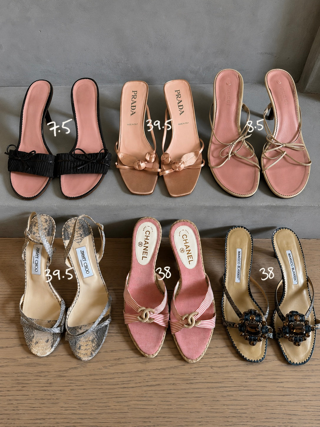 Gucci Vintage Slides 8.5