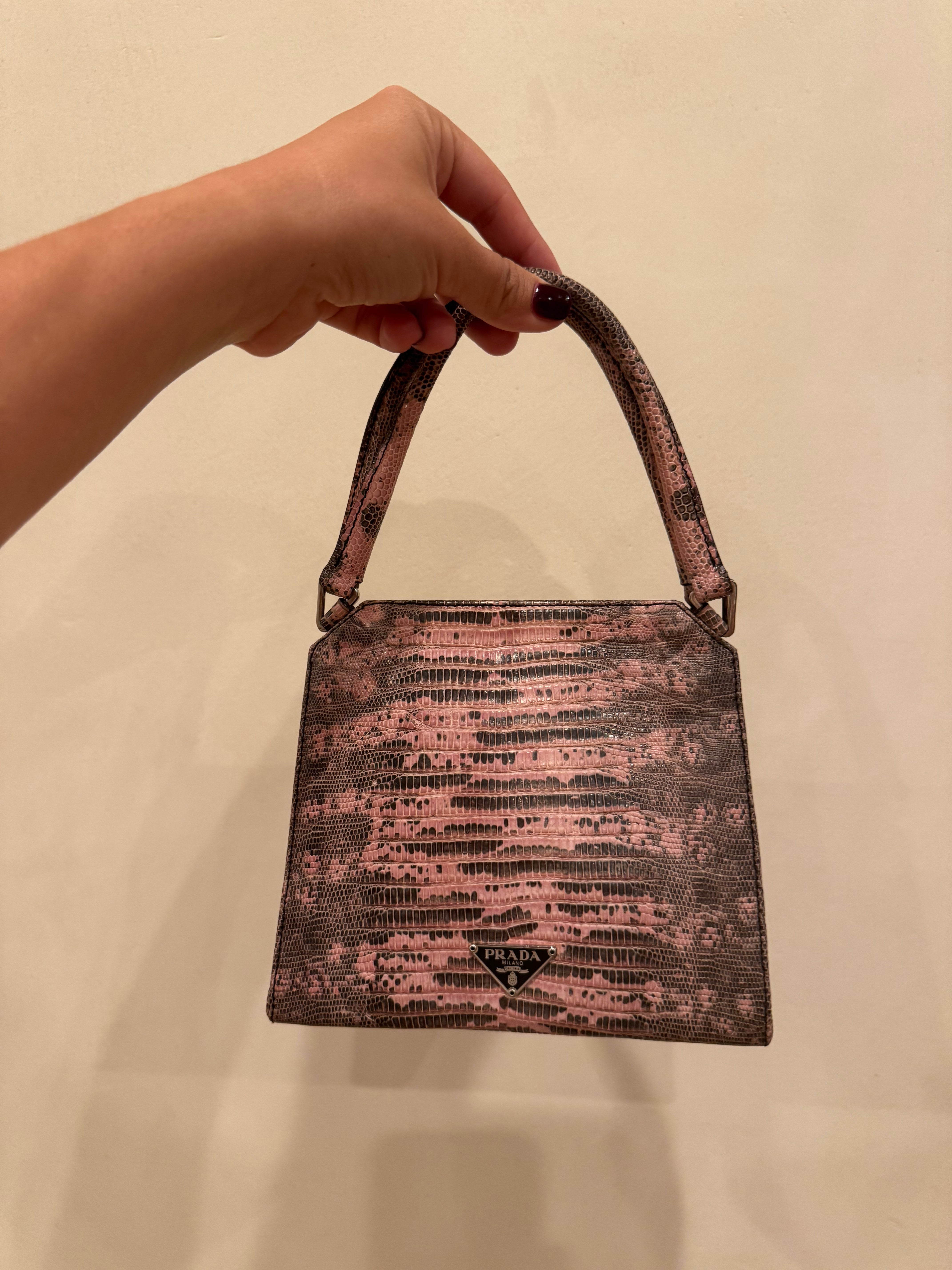 Prada Python Pink Handbag Rare