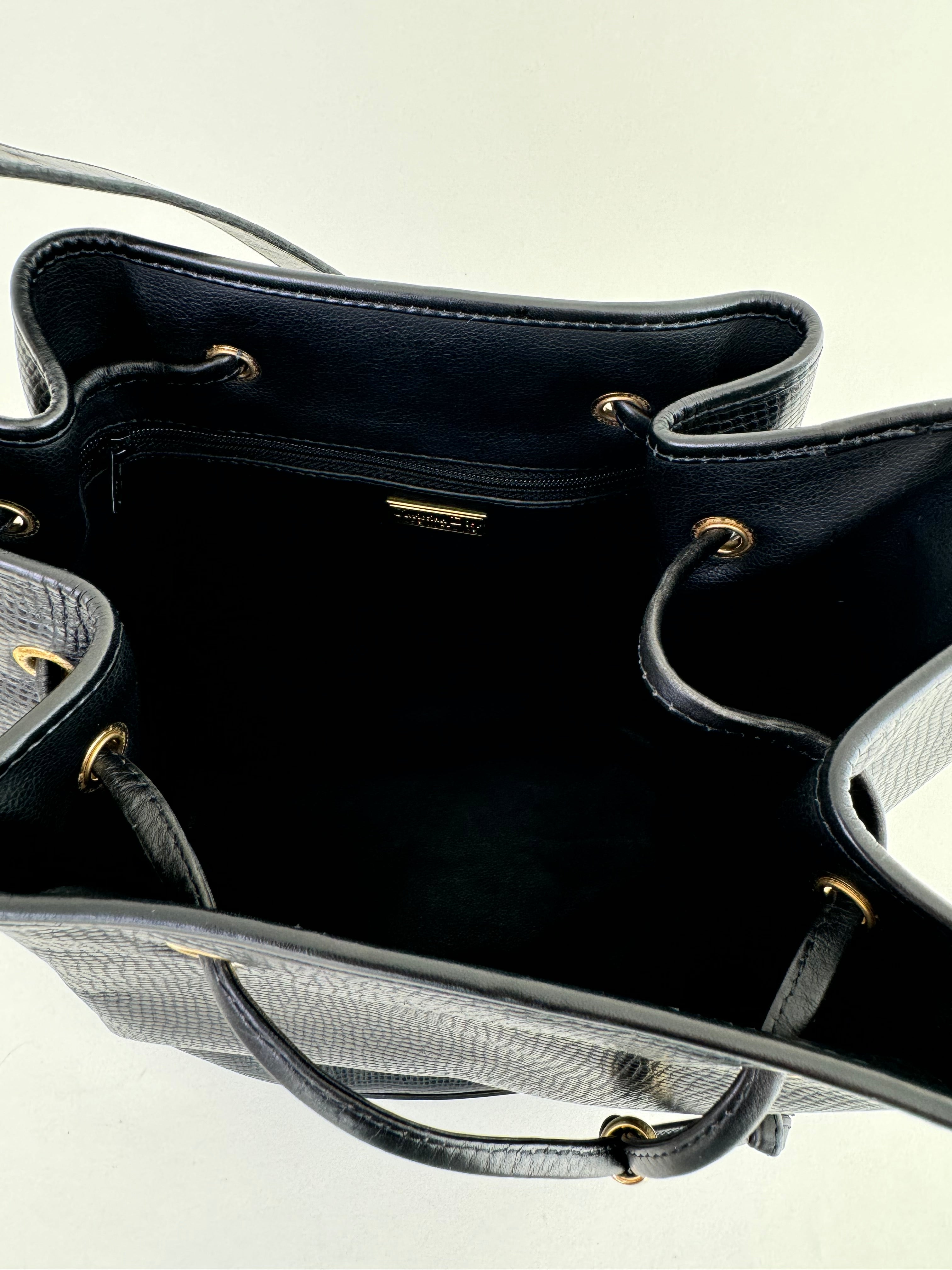 Christian Dior Vintage Leather Bucket Bag