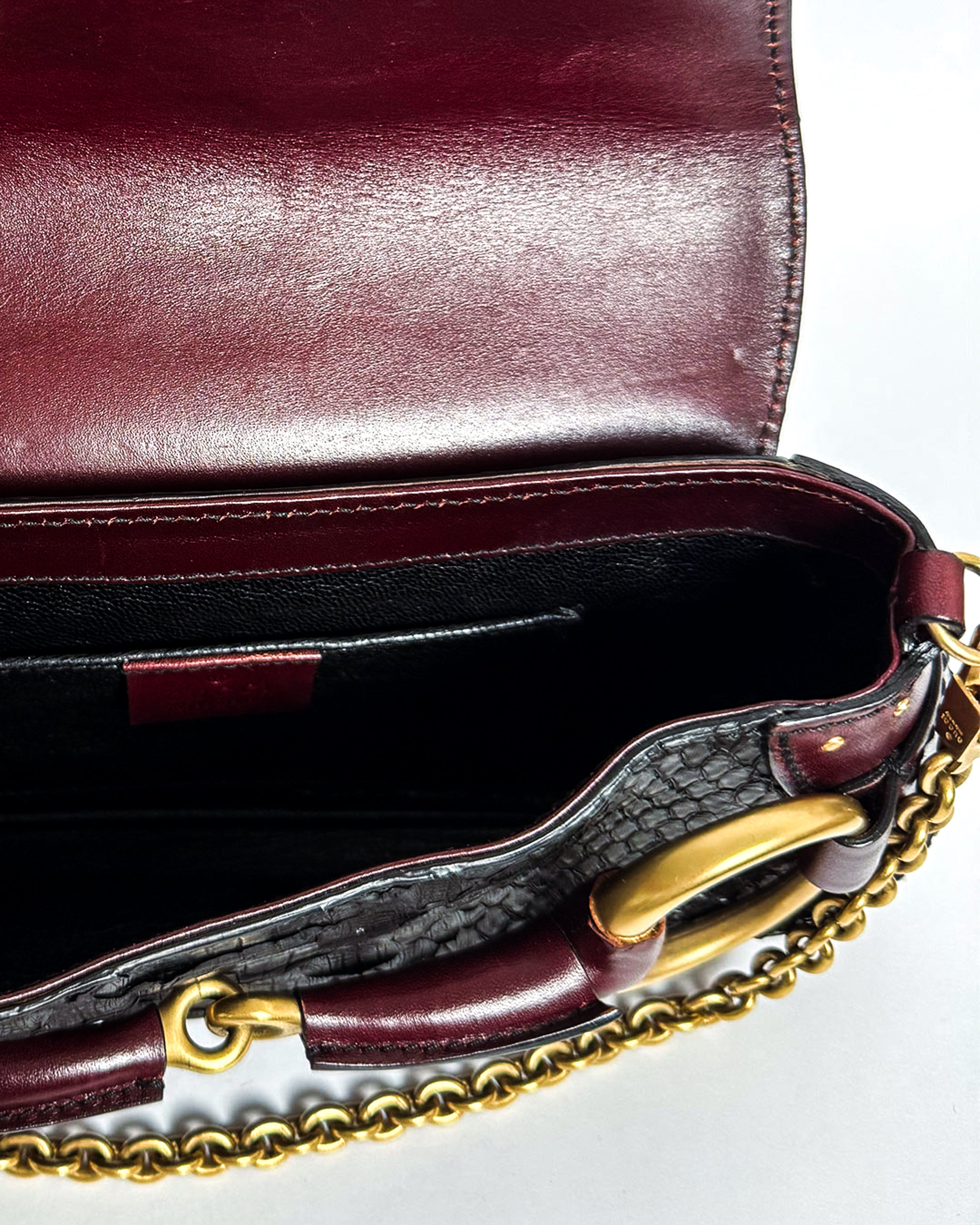 Gucci Python Horsebit Chain Shoulder Bag Rare