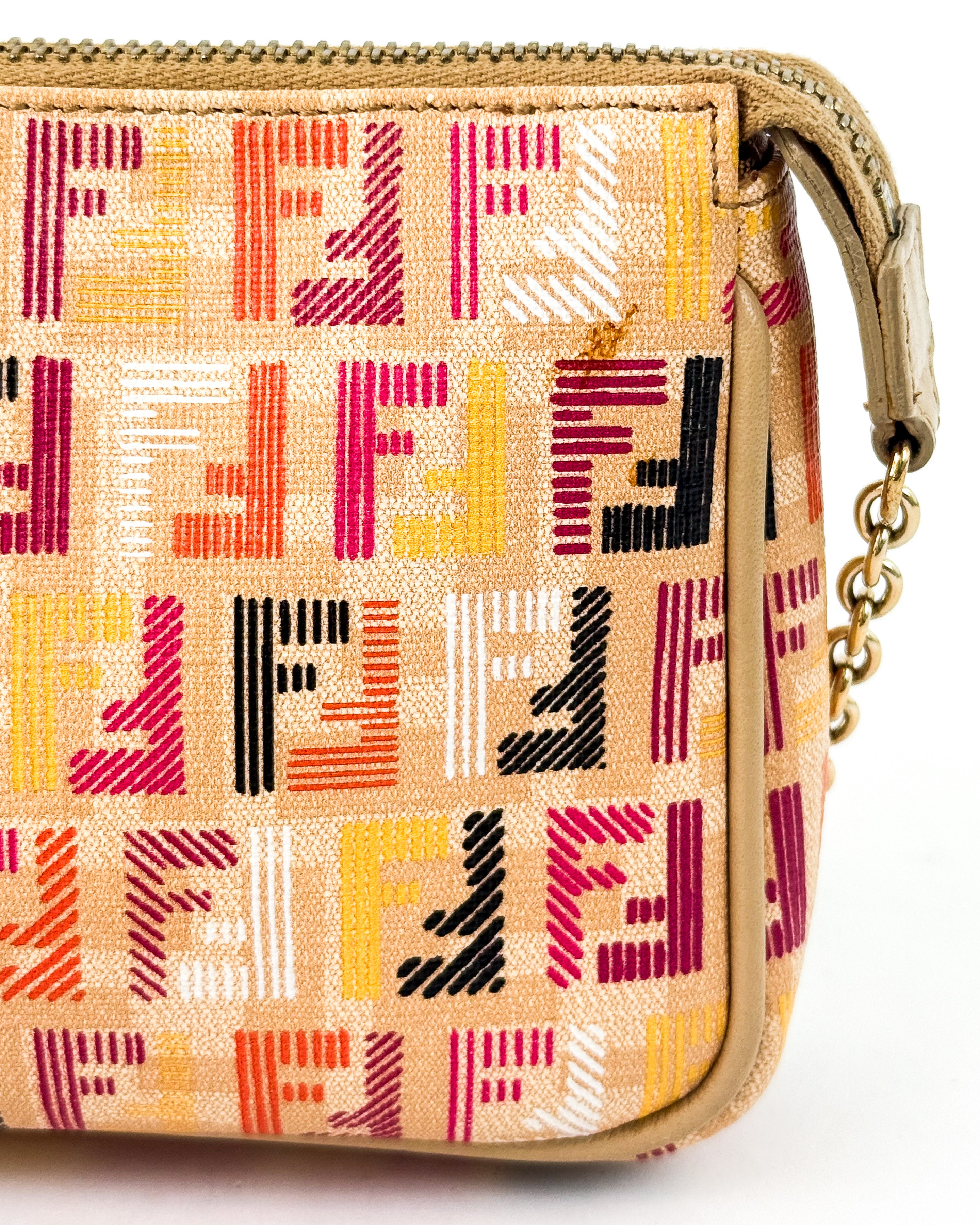 Fendi Multicolor Zucca Logo Shoulder Bag