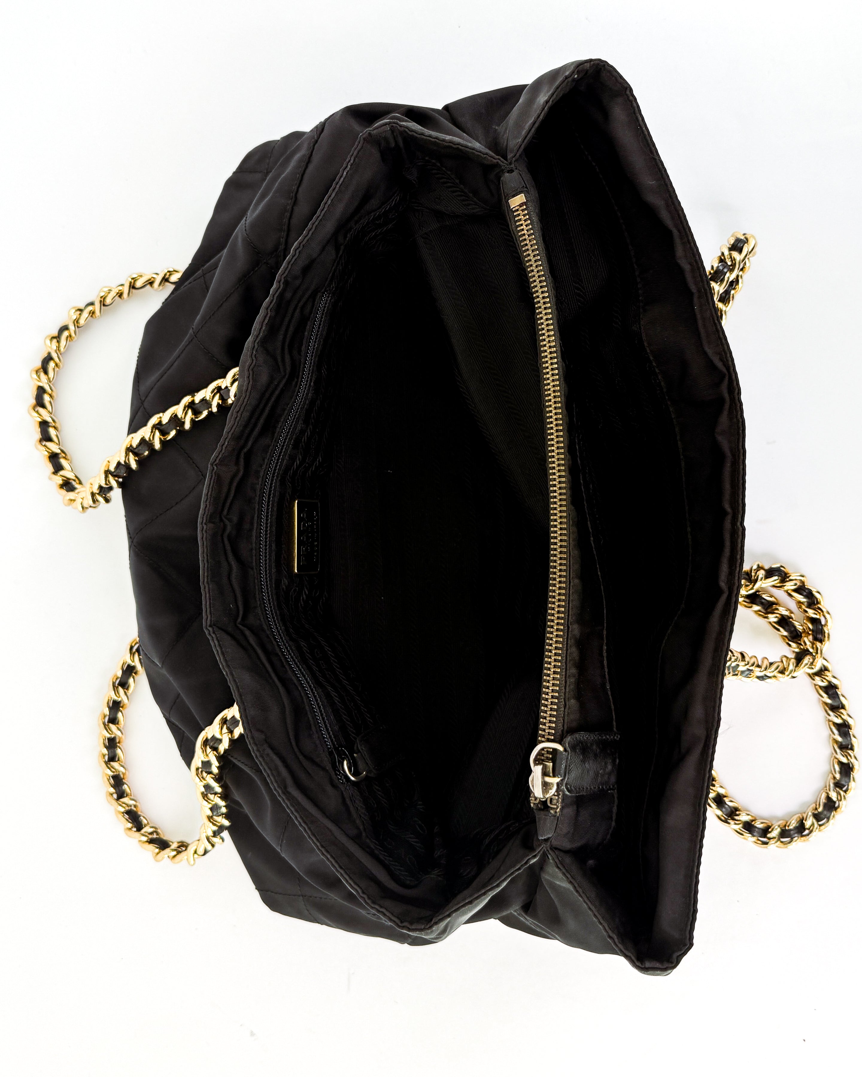 Prada Quilted Nylon Chain Shoulder Bag
