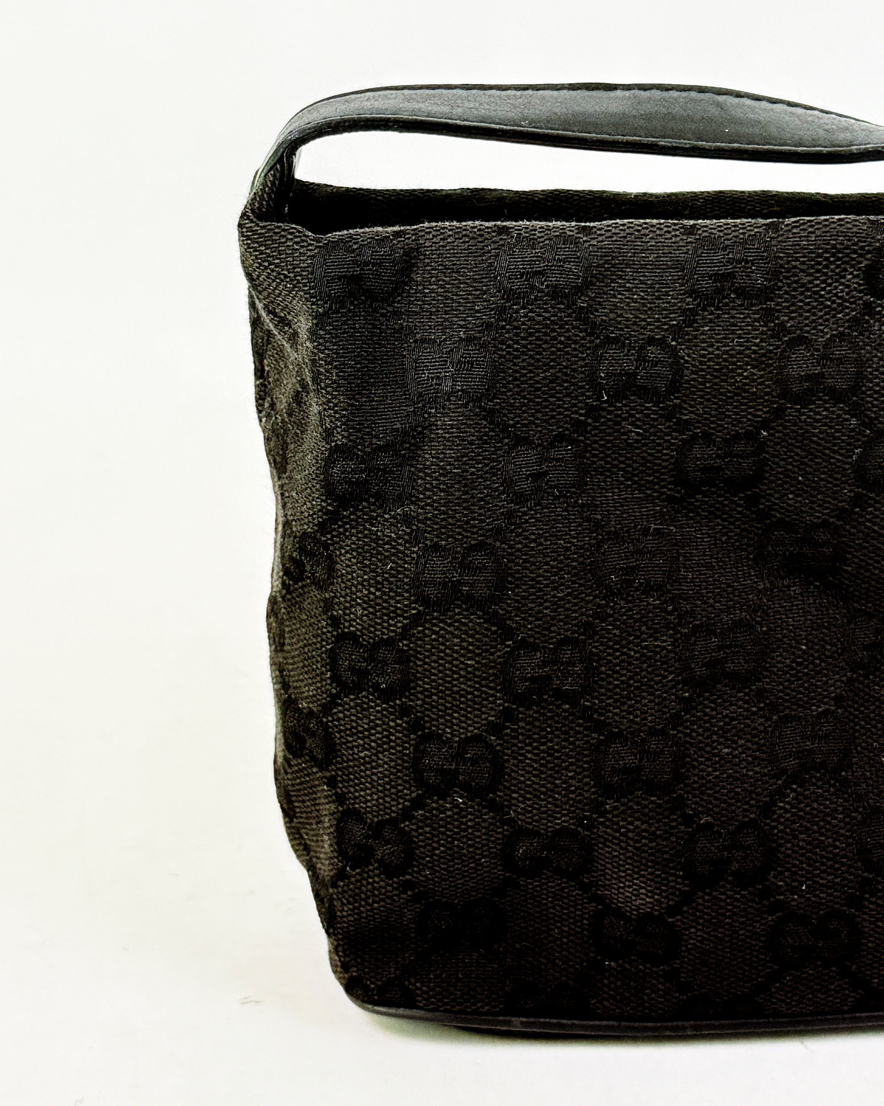 Gucci Black GG Canvas Handbag Small