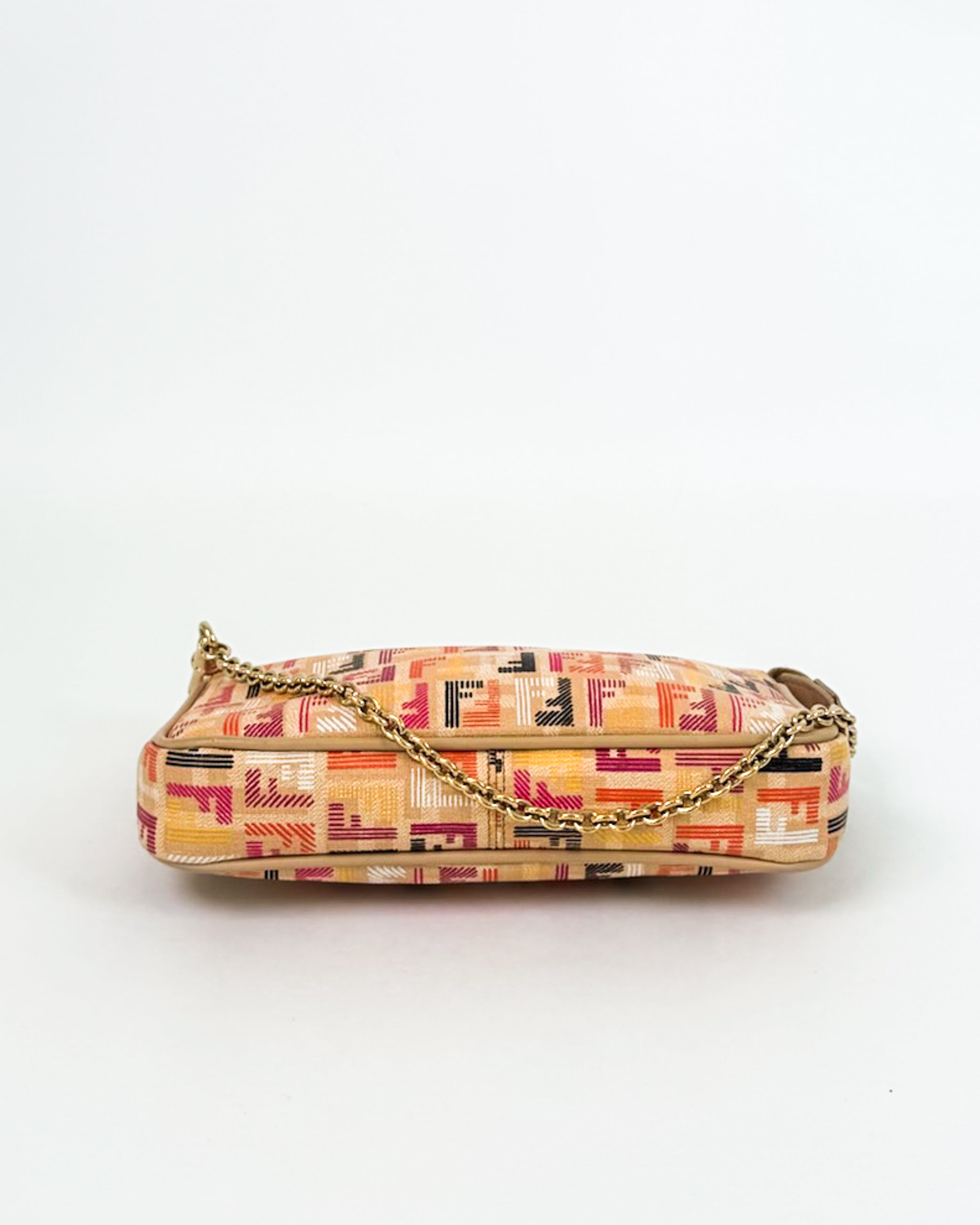 Fendi Multicolor Zucca Logo Shoulder Bag