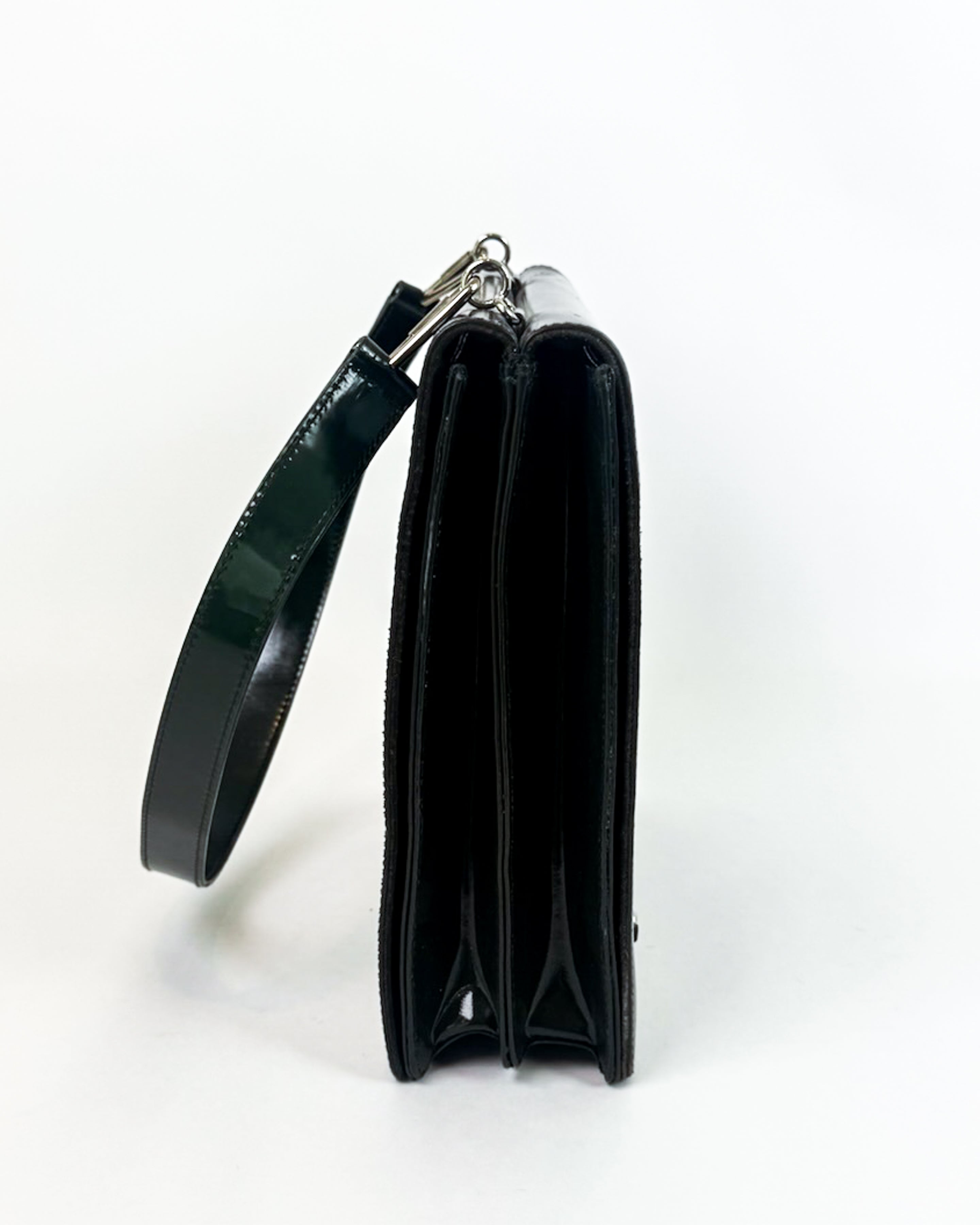Gucci Tom Ford Slim Horsebit Clutch/Shoulder Bag Dark Green