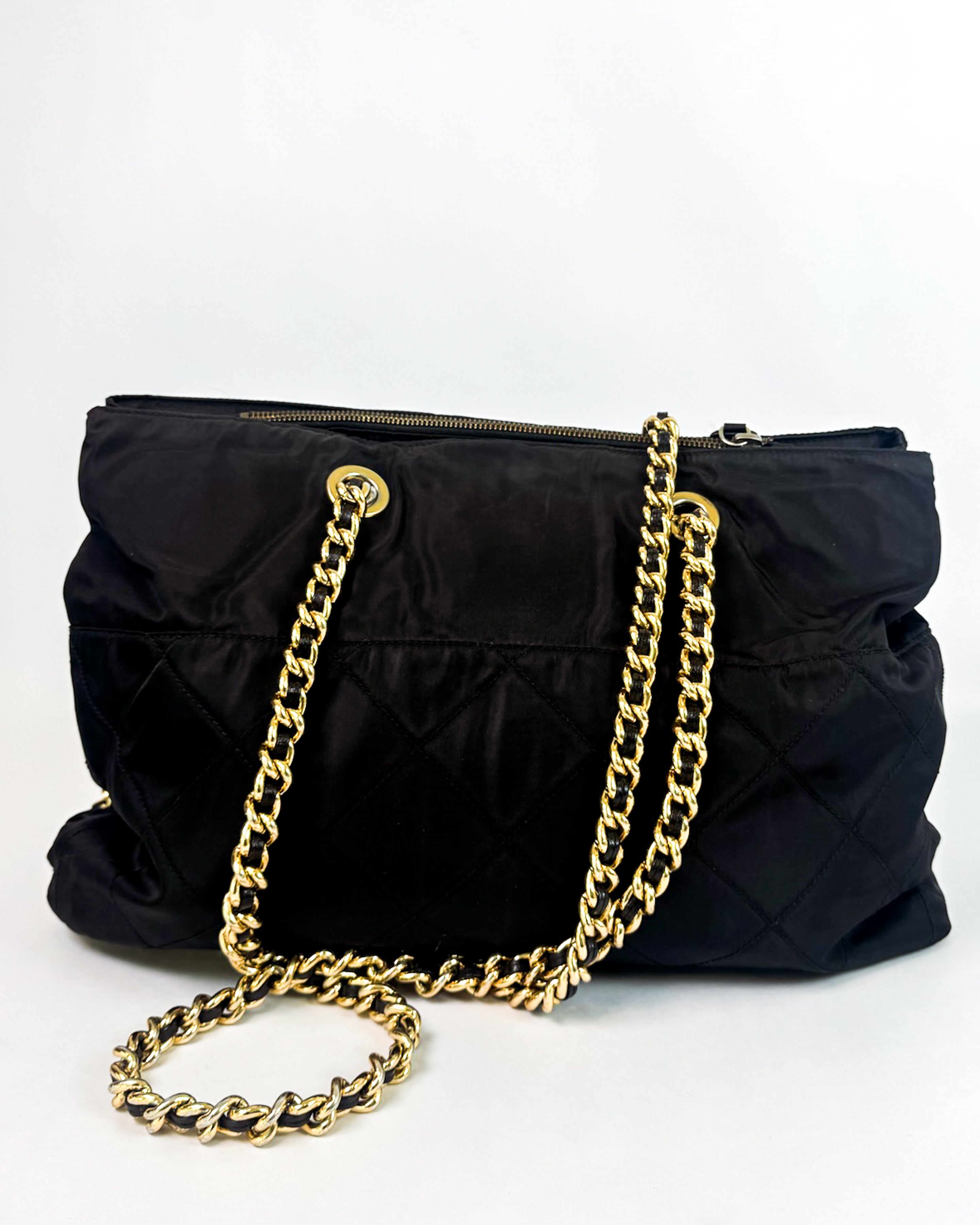 Prada Quilted Nylon Chain Shoulder Bag