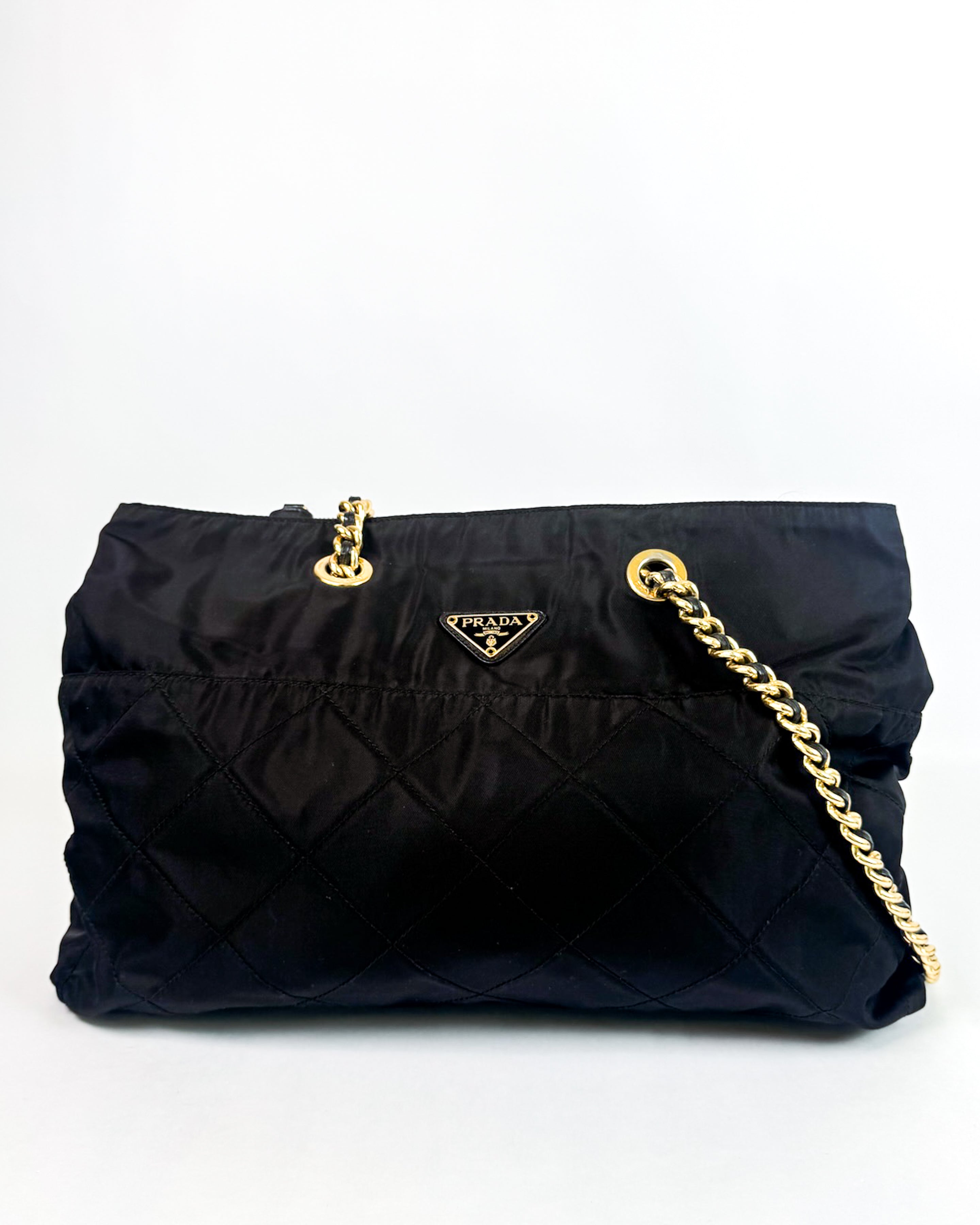 Prada Quilted Nylon Chain Shoulder Bag