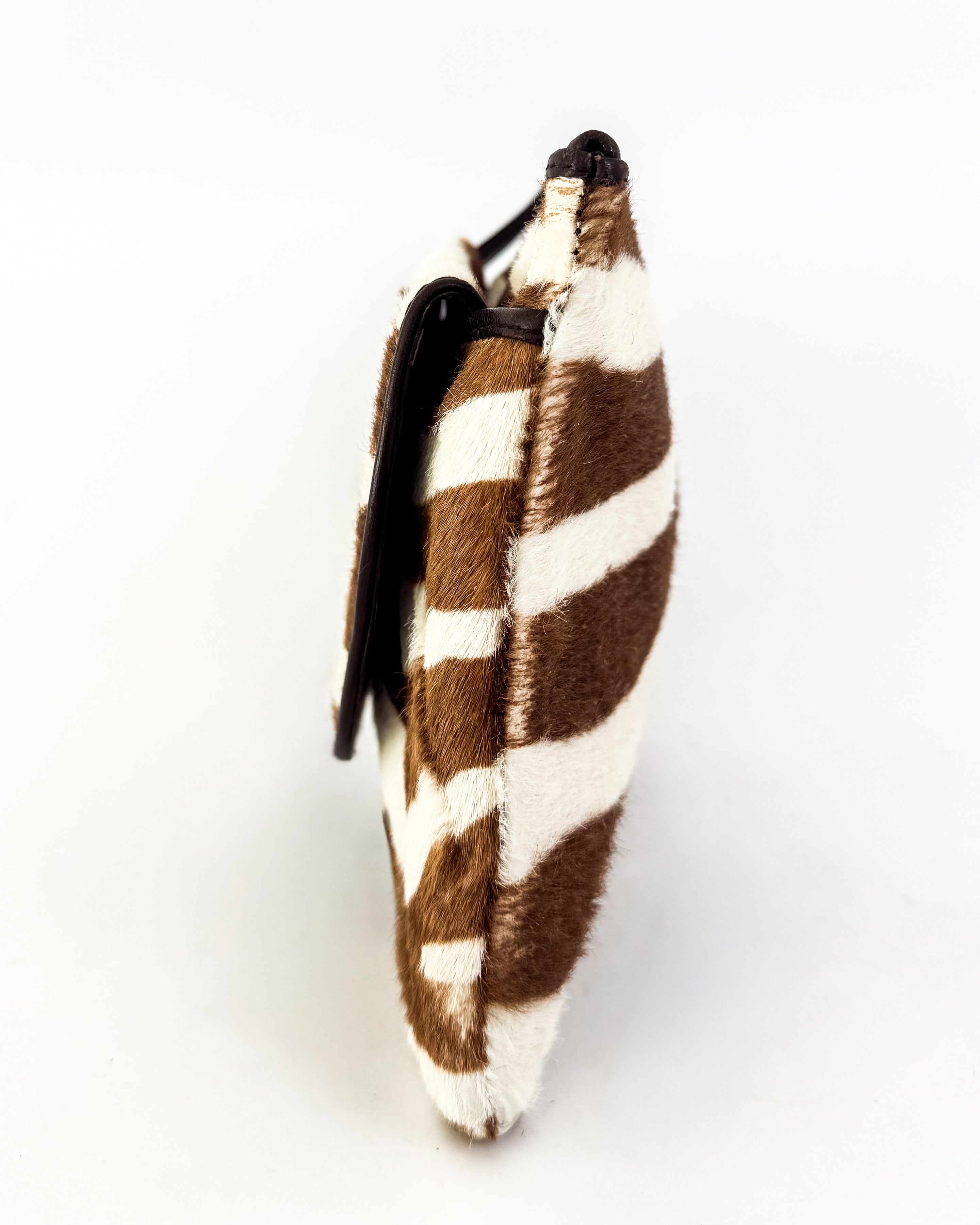 Christian Dior Zebra Print Calf Hair Clutch
