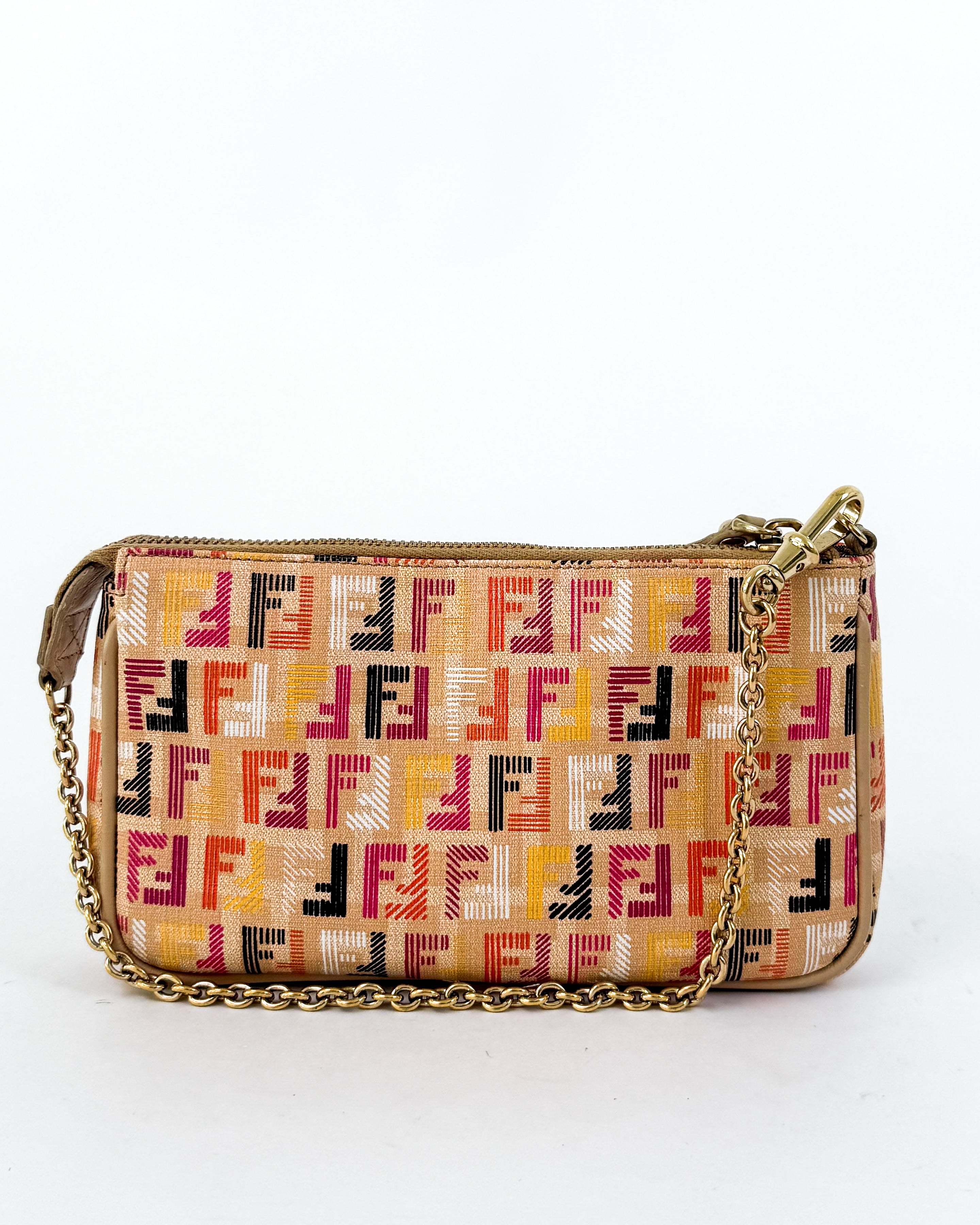 Fendi Multicolor Zucca Logo Shoulder Bag