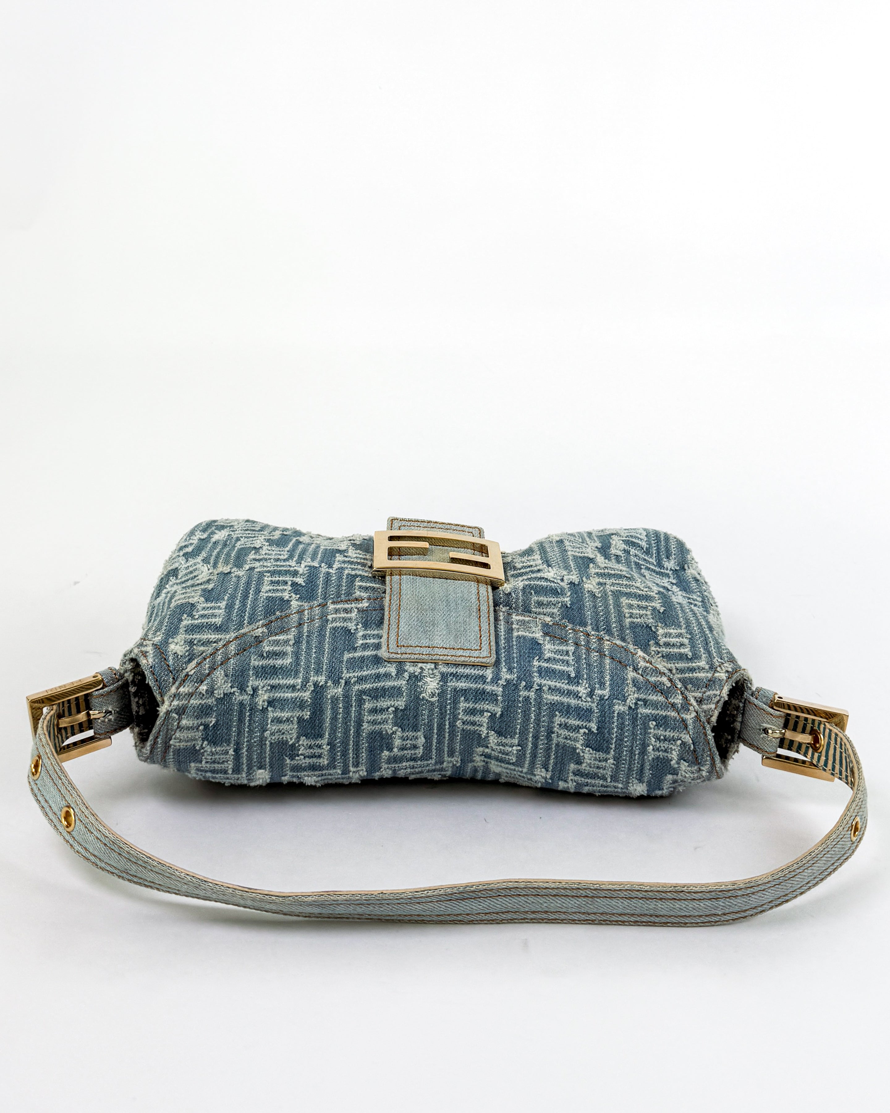 Fendi Denim Canvas Shoulder Bag