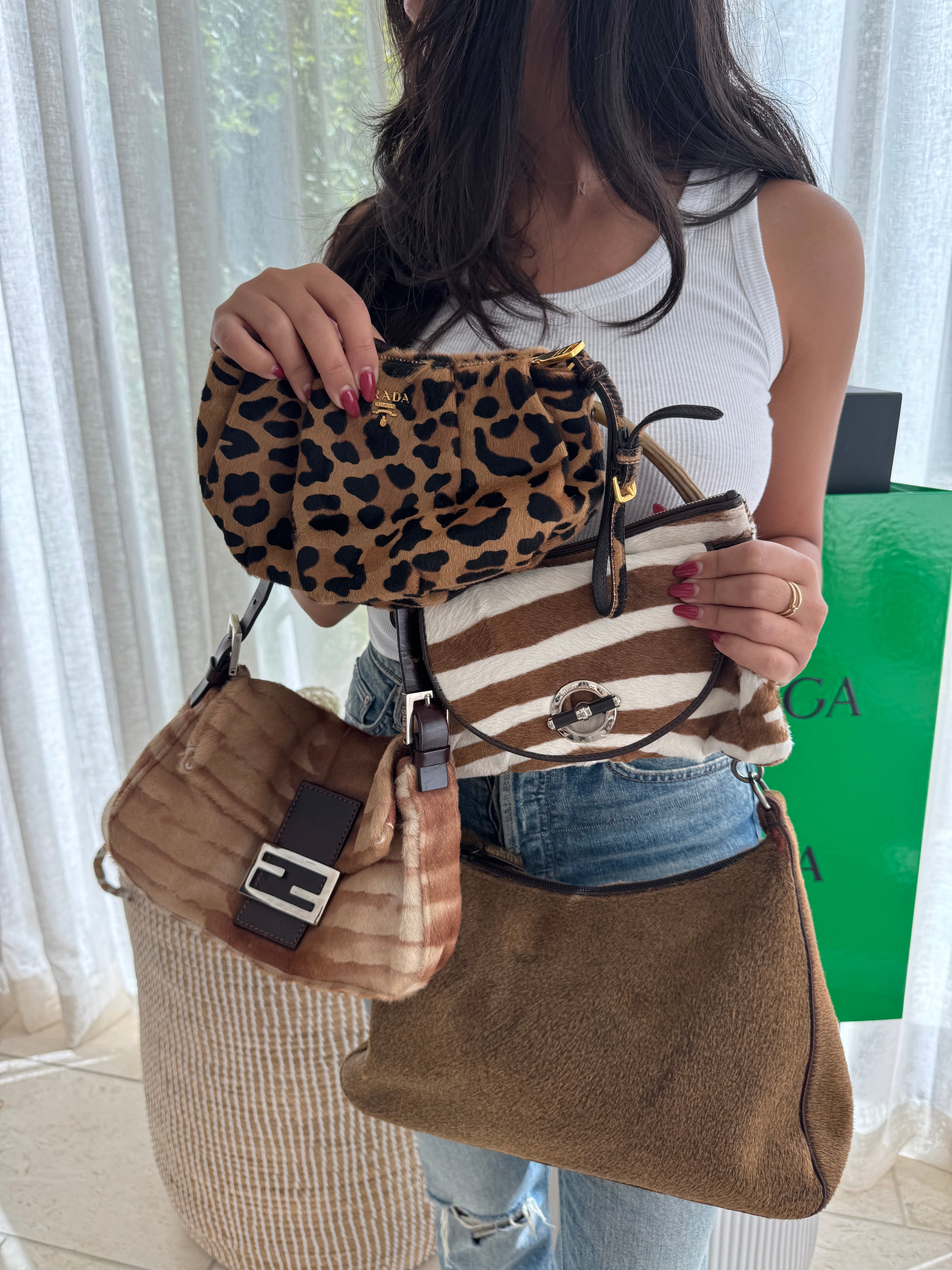 Fendi Ponyhair Baguette Handbag Rare