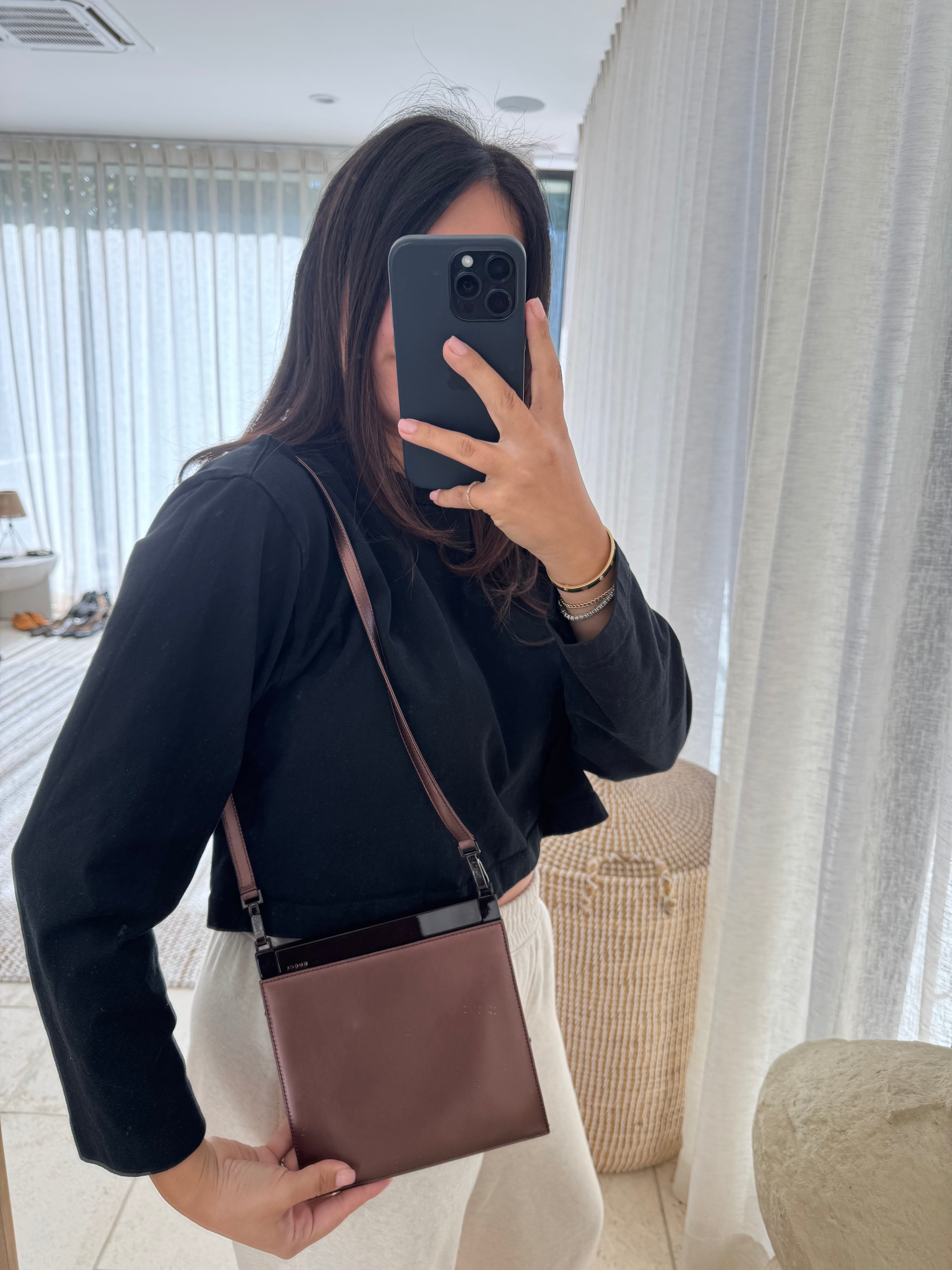 Gucci Brown Leather Shoulder Bag