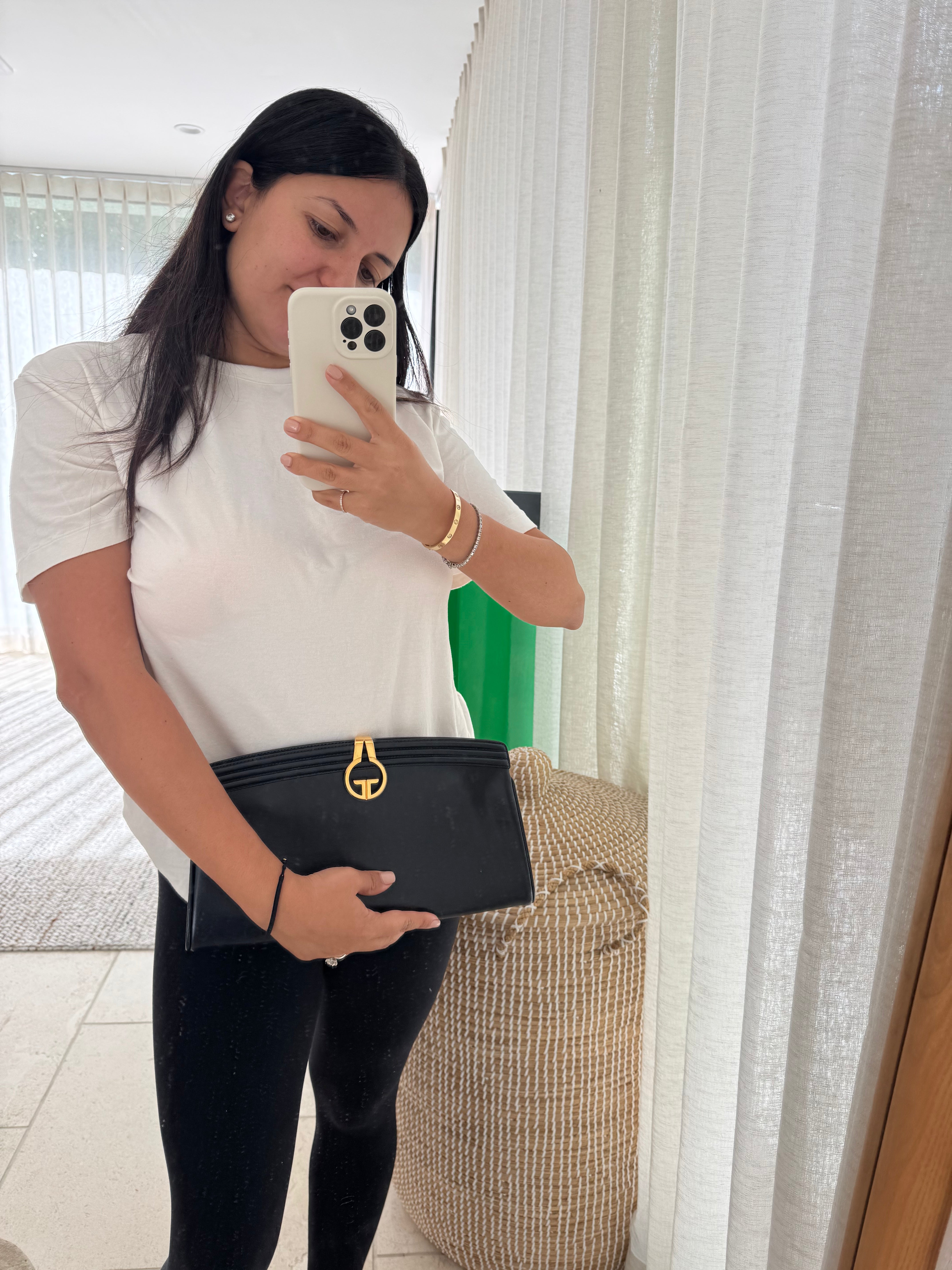Gucci Vintage Black Leather Clutch