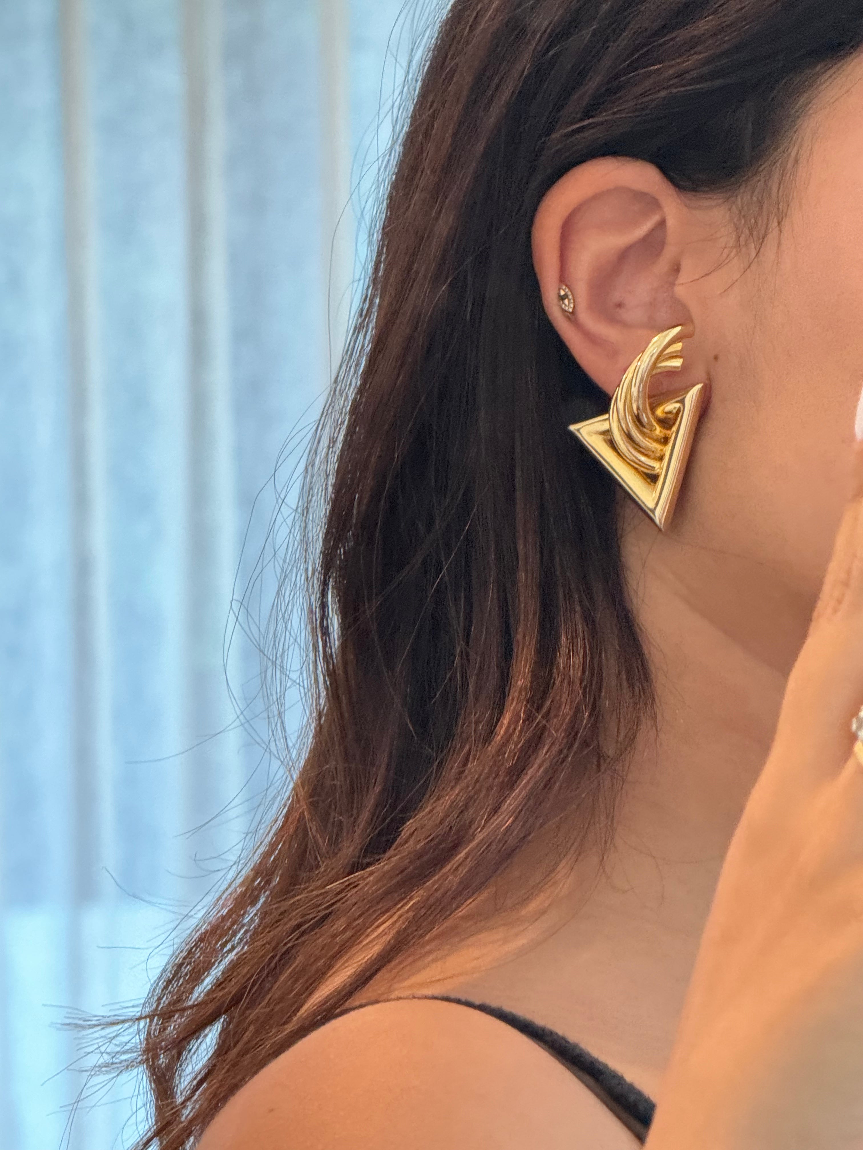 Givenchy Triangular Clip-On Earrings