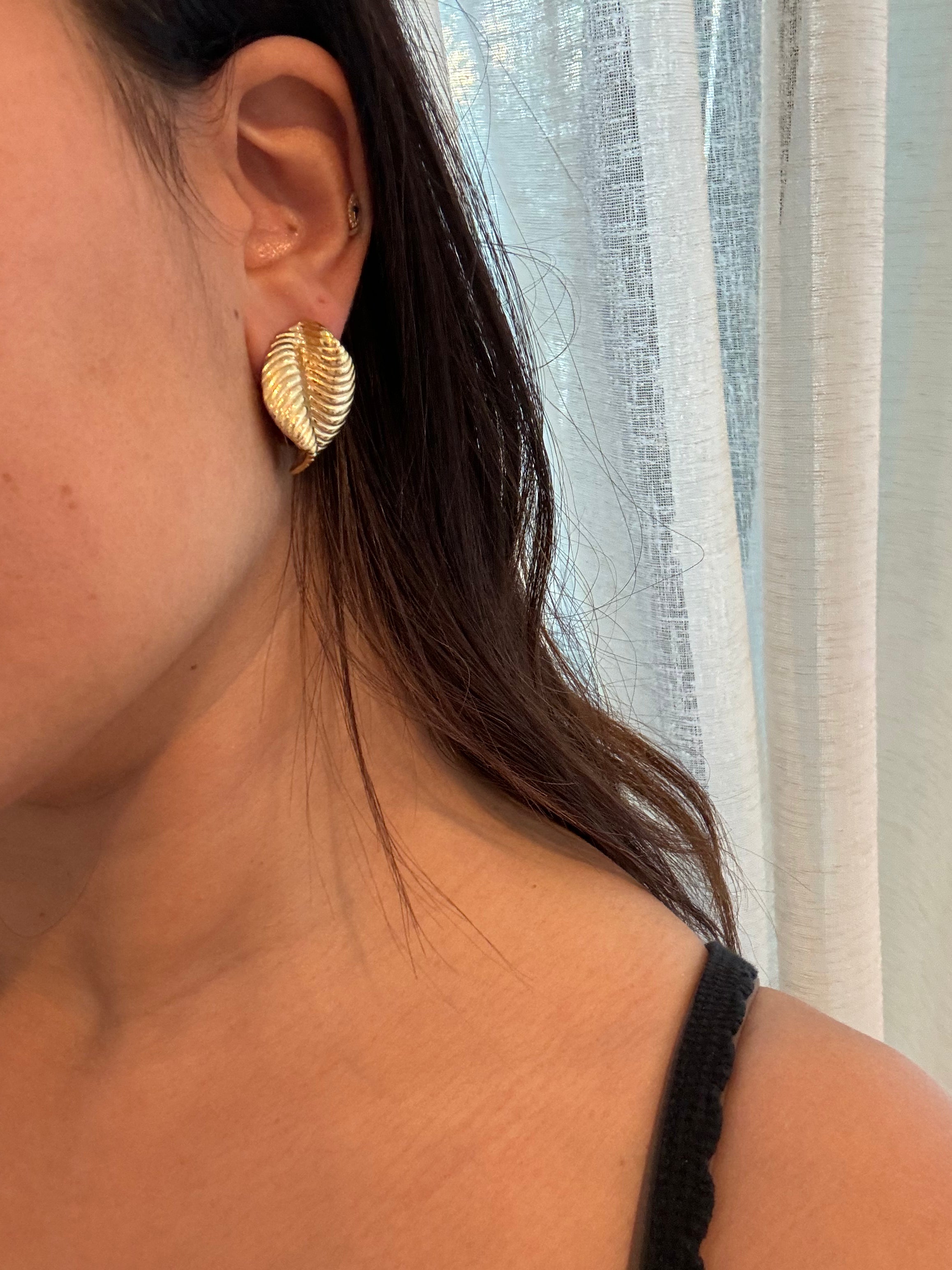 Givenchy Vintage Rippled Clip-On Earrings