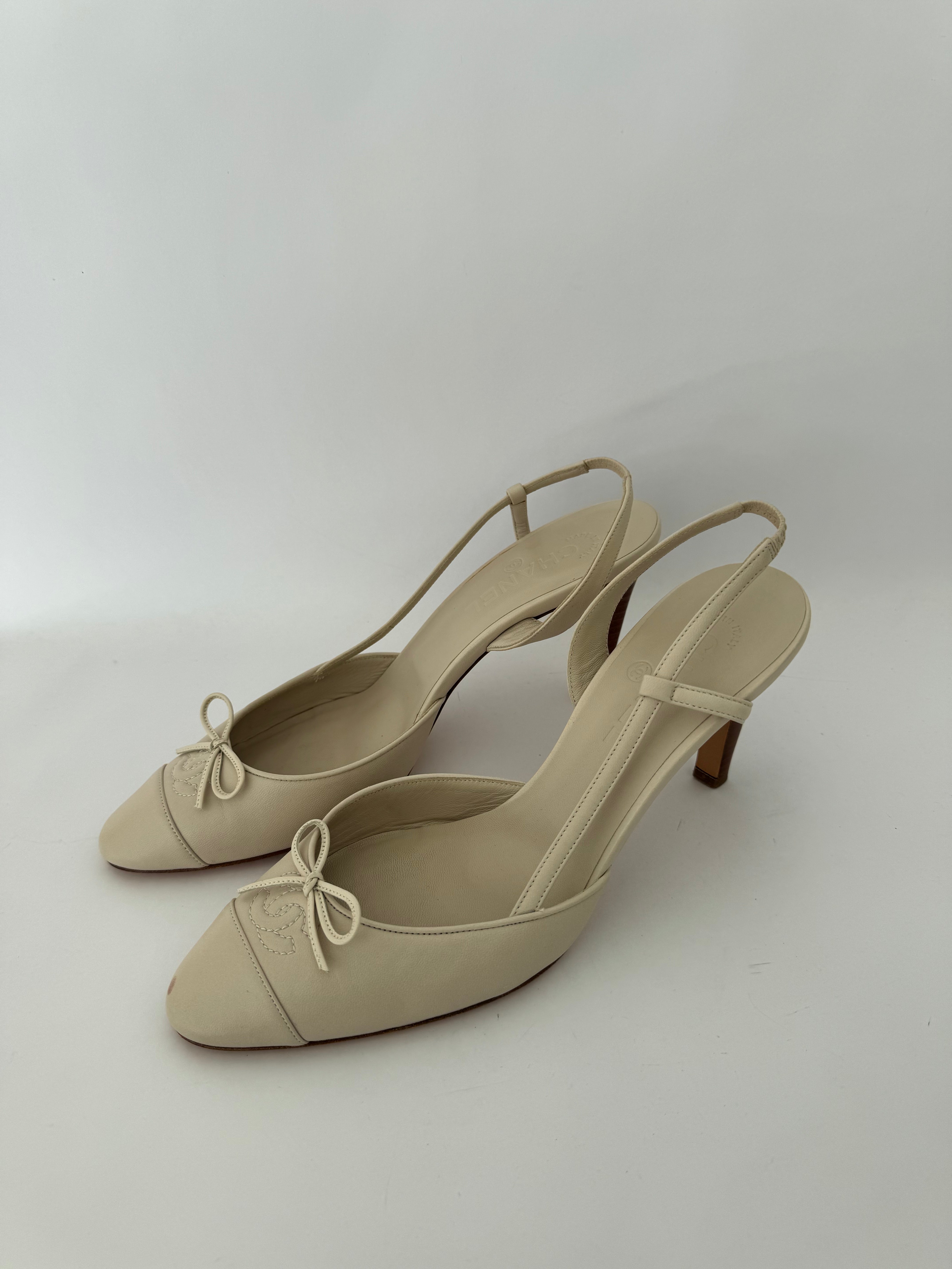 Chanel Vintage Slingbacks 40