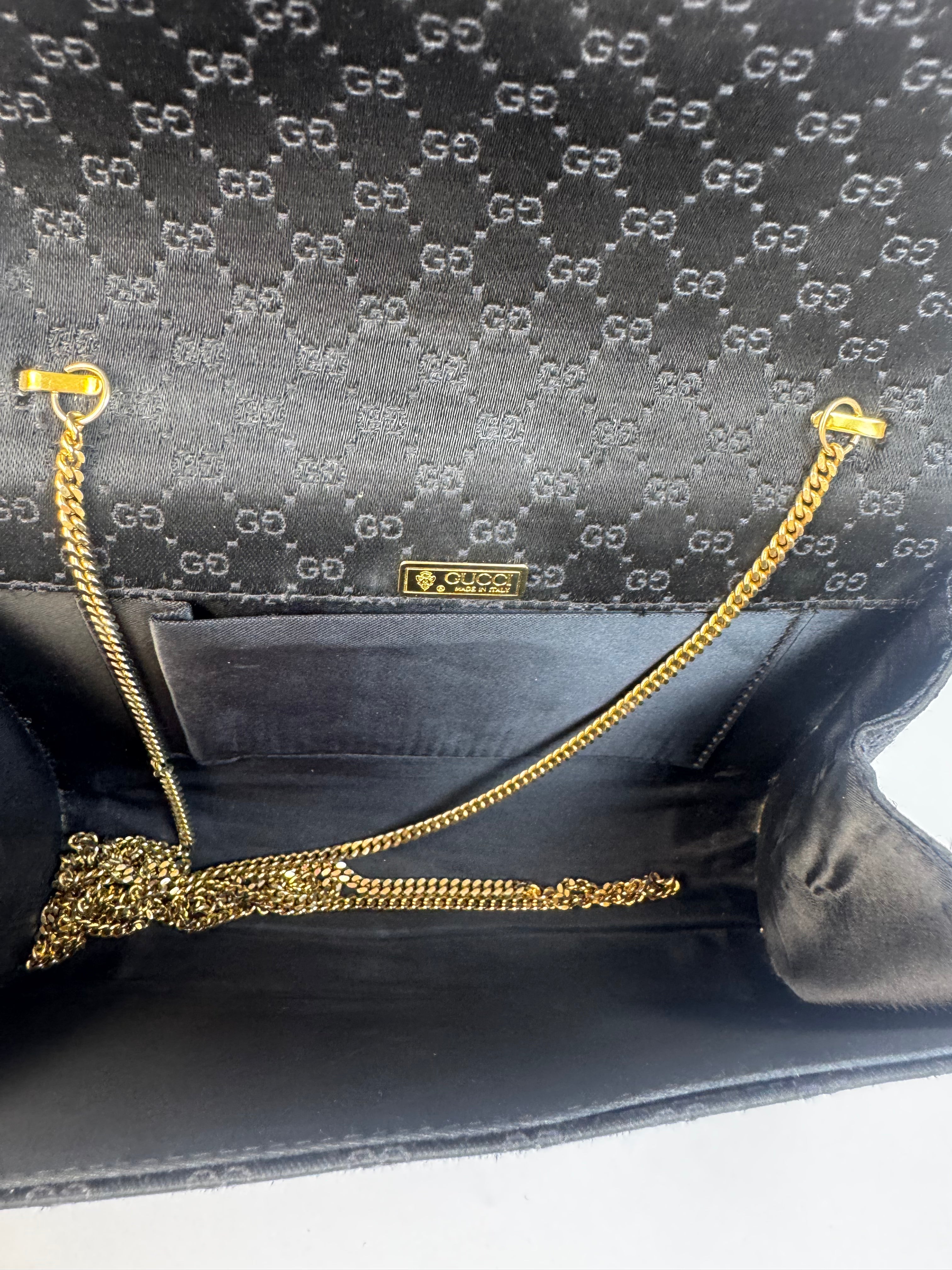 Gucci Vintage GG Satin Clutch