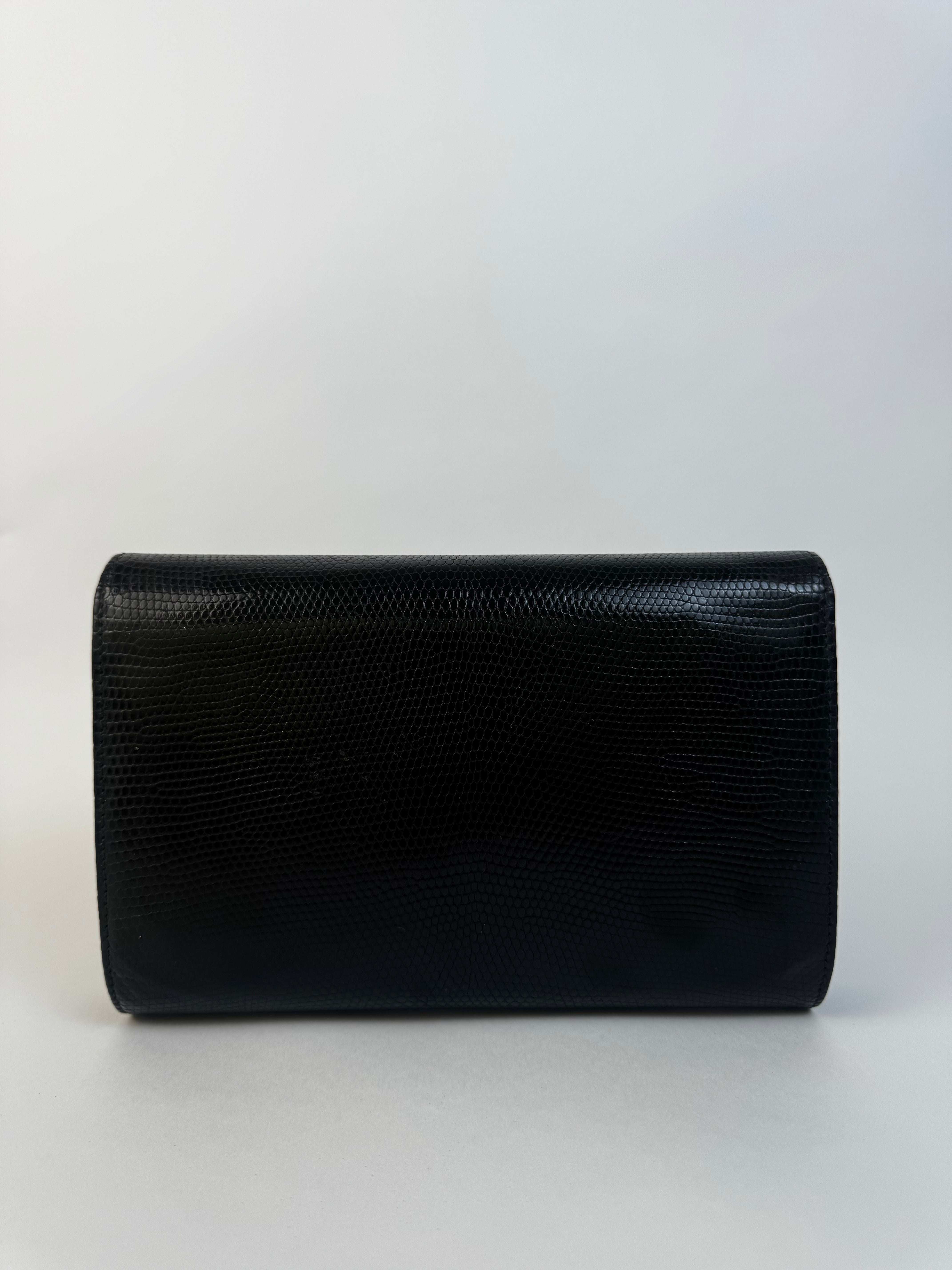 Gucci Vintage Lizard Embossed Clutch