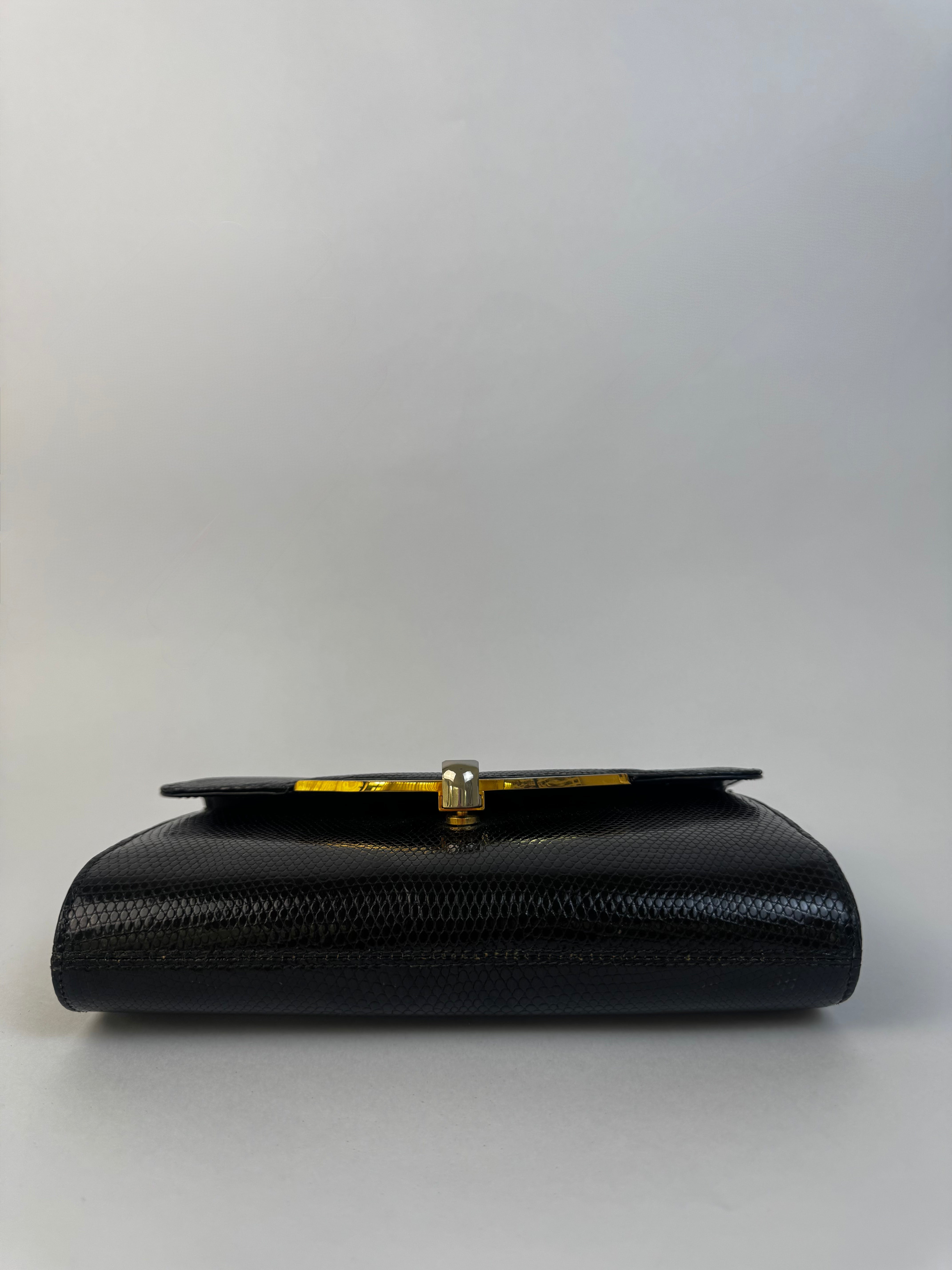 Gucci Vintage Lizard Embossed Clutch