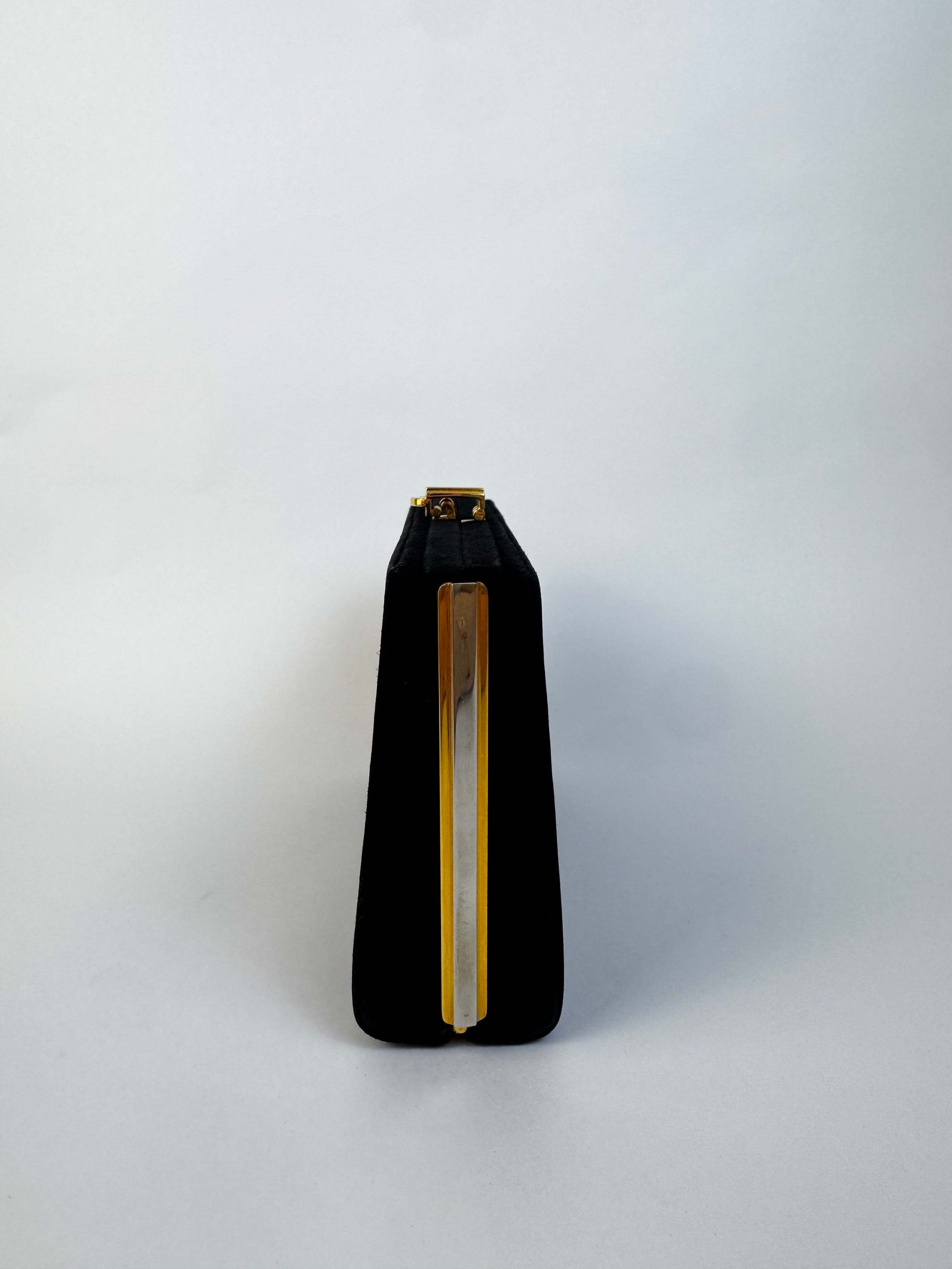 Gucci Vintage Black Suede Clutch