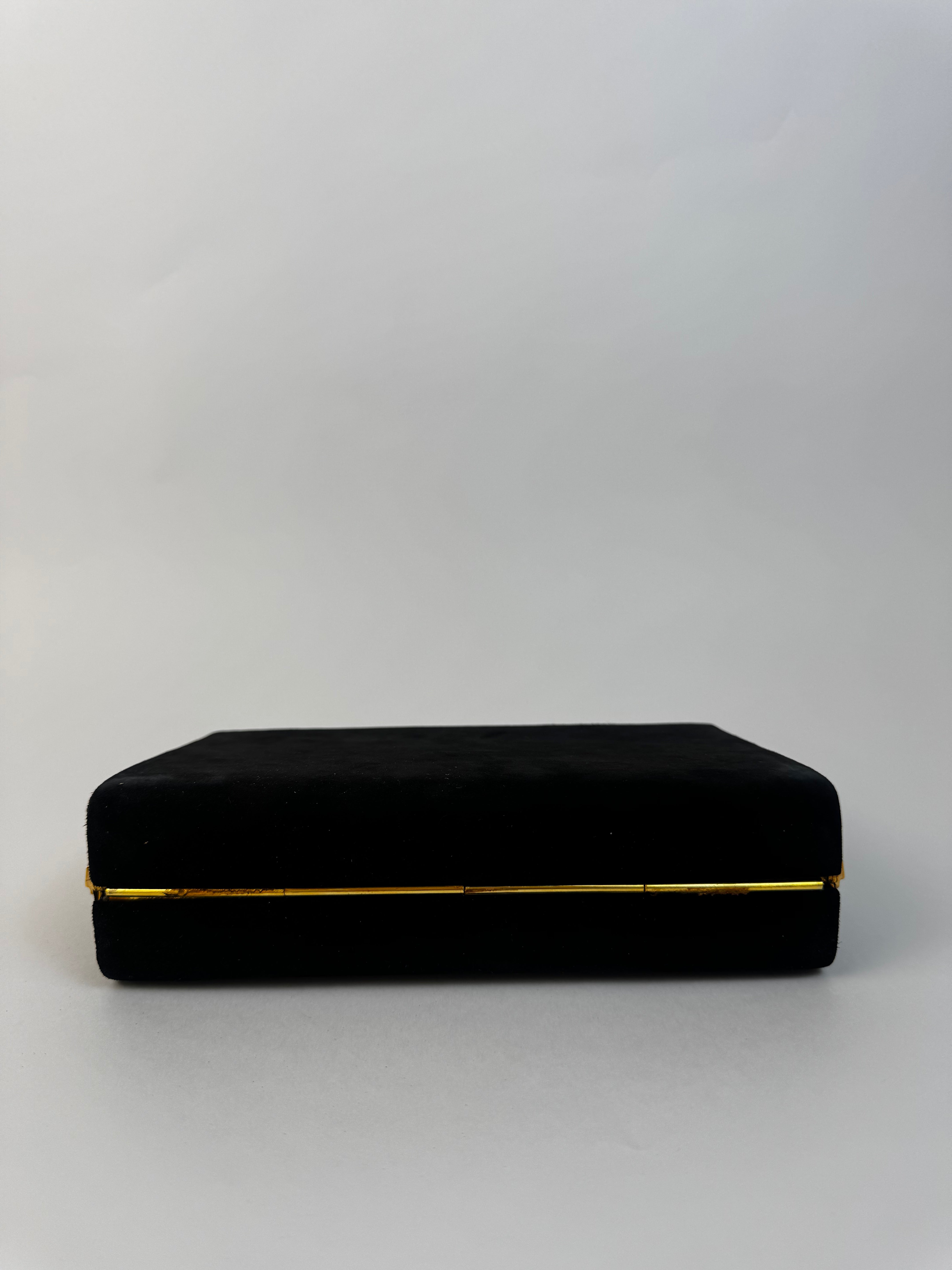 Gucci Vintage Black Suede Clutch