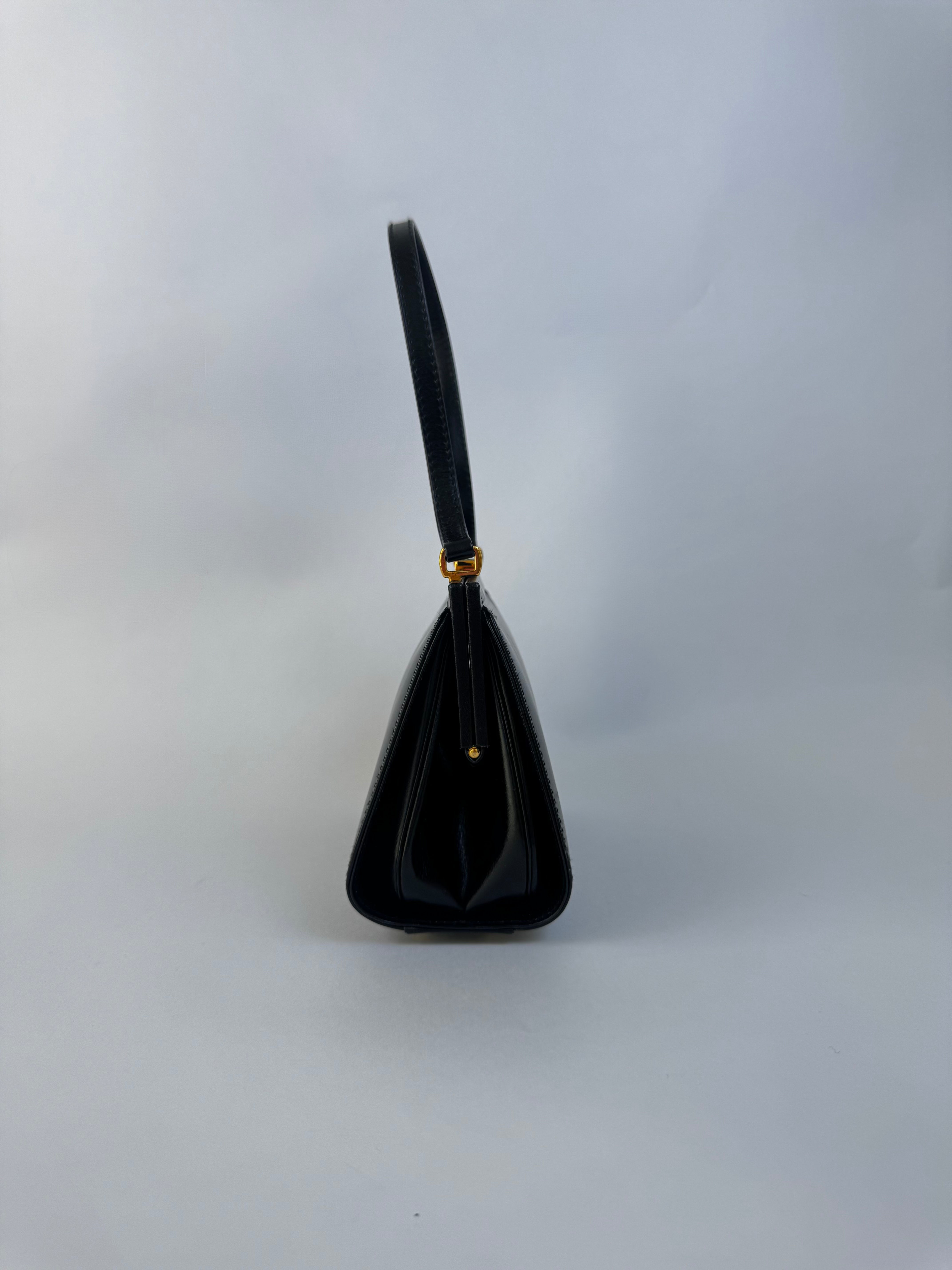 Gucci Black Leather Top Handle Bag Small