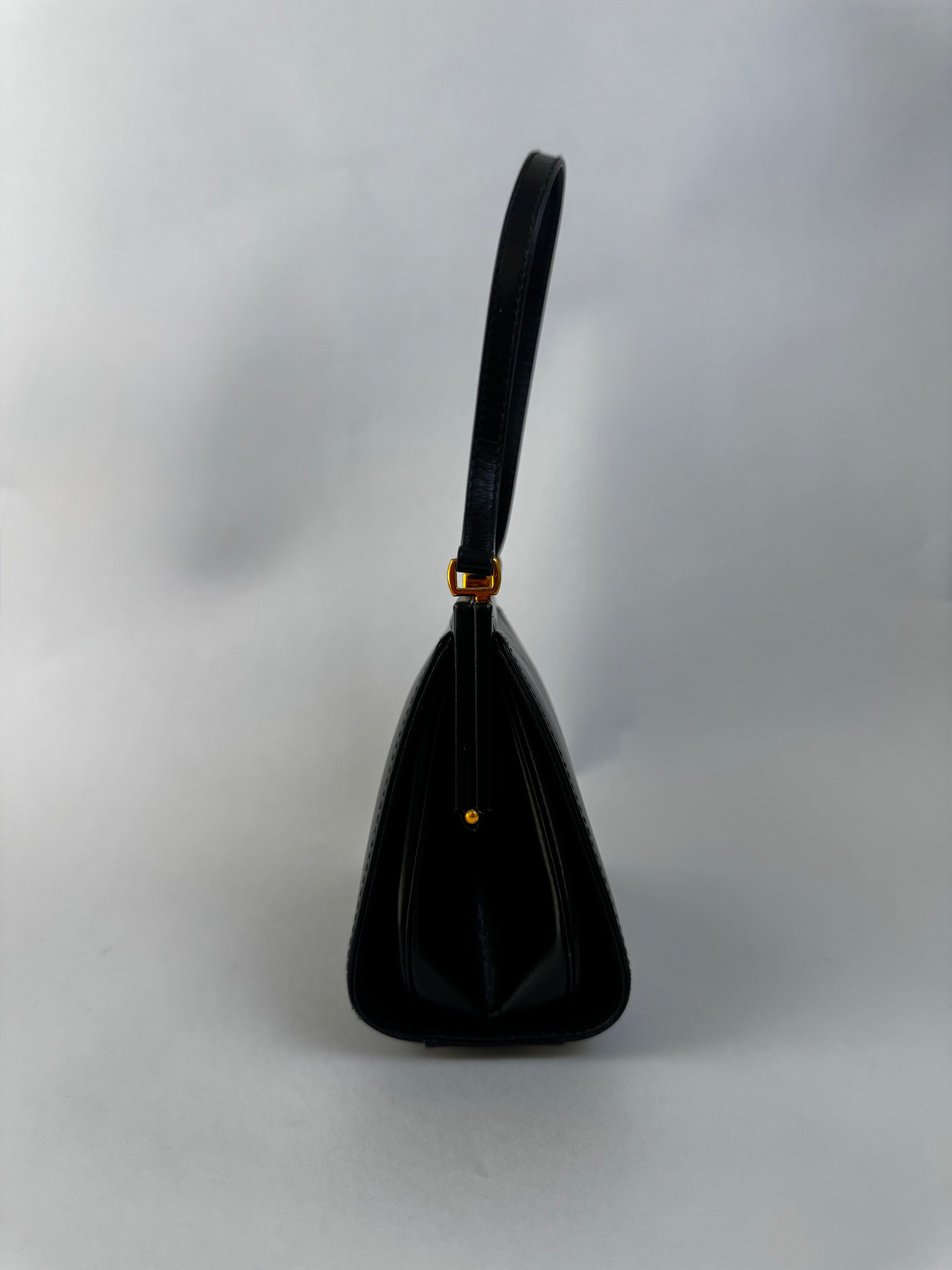 Gucci Black Leather Top Handle Bag Small