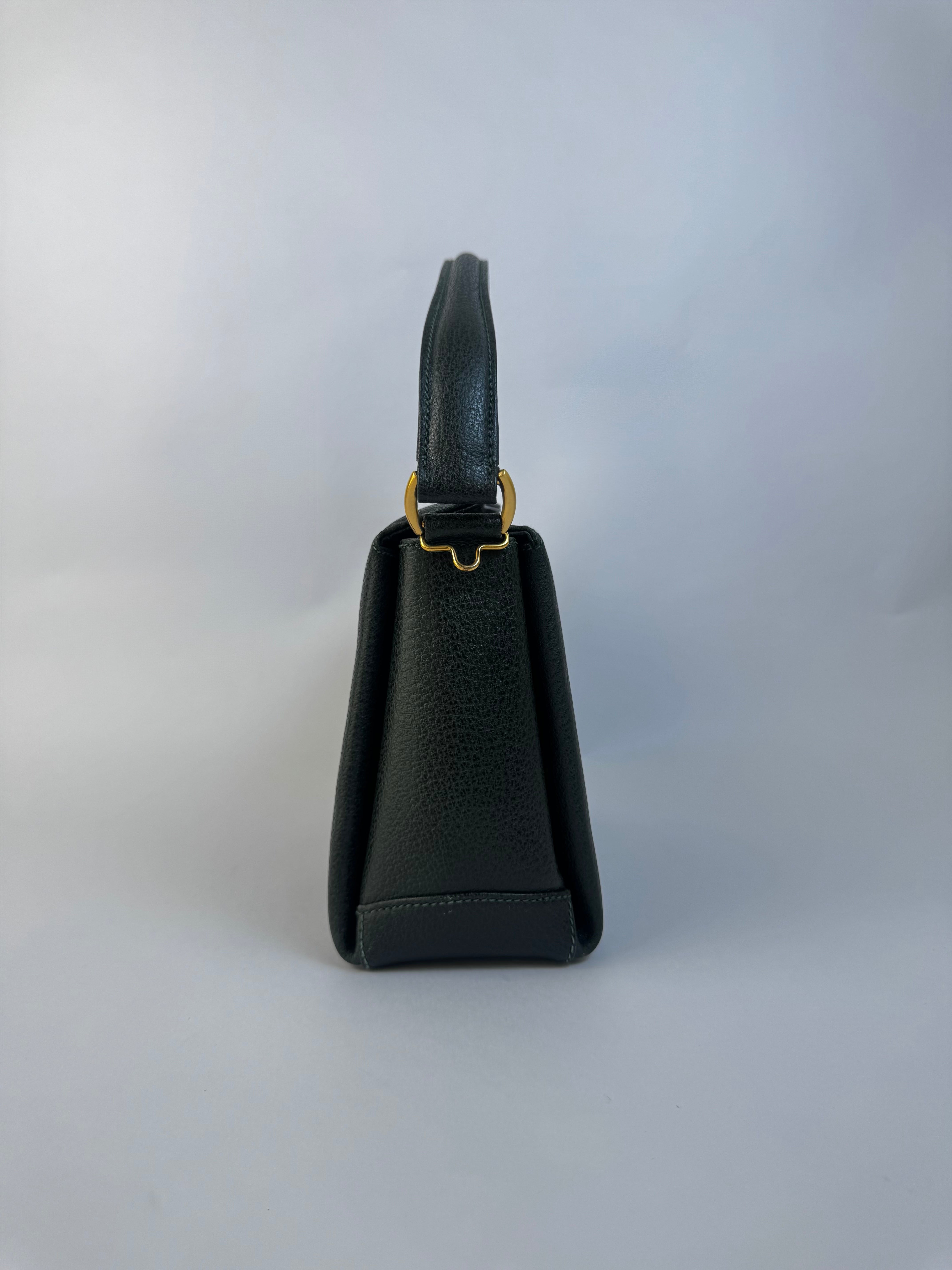 Gucci Vintage Bamboo Handbag Green