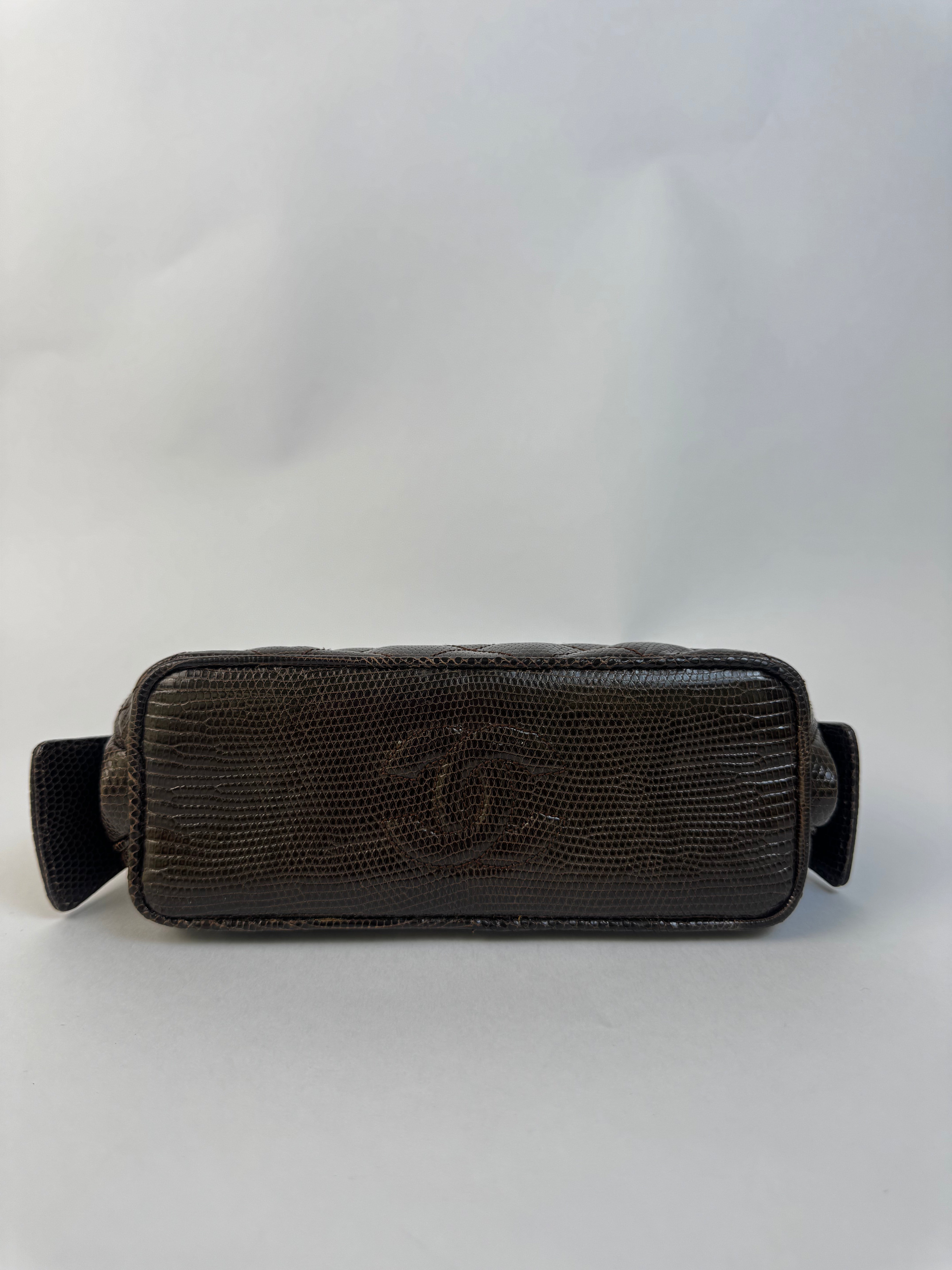 Chanel Vintage Brown Lizard Handbag