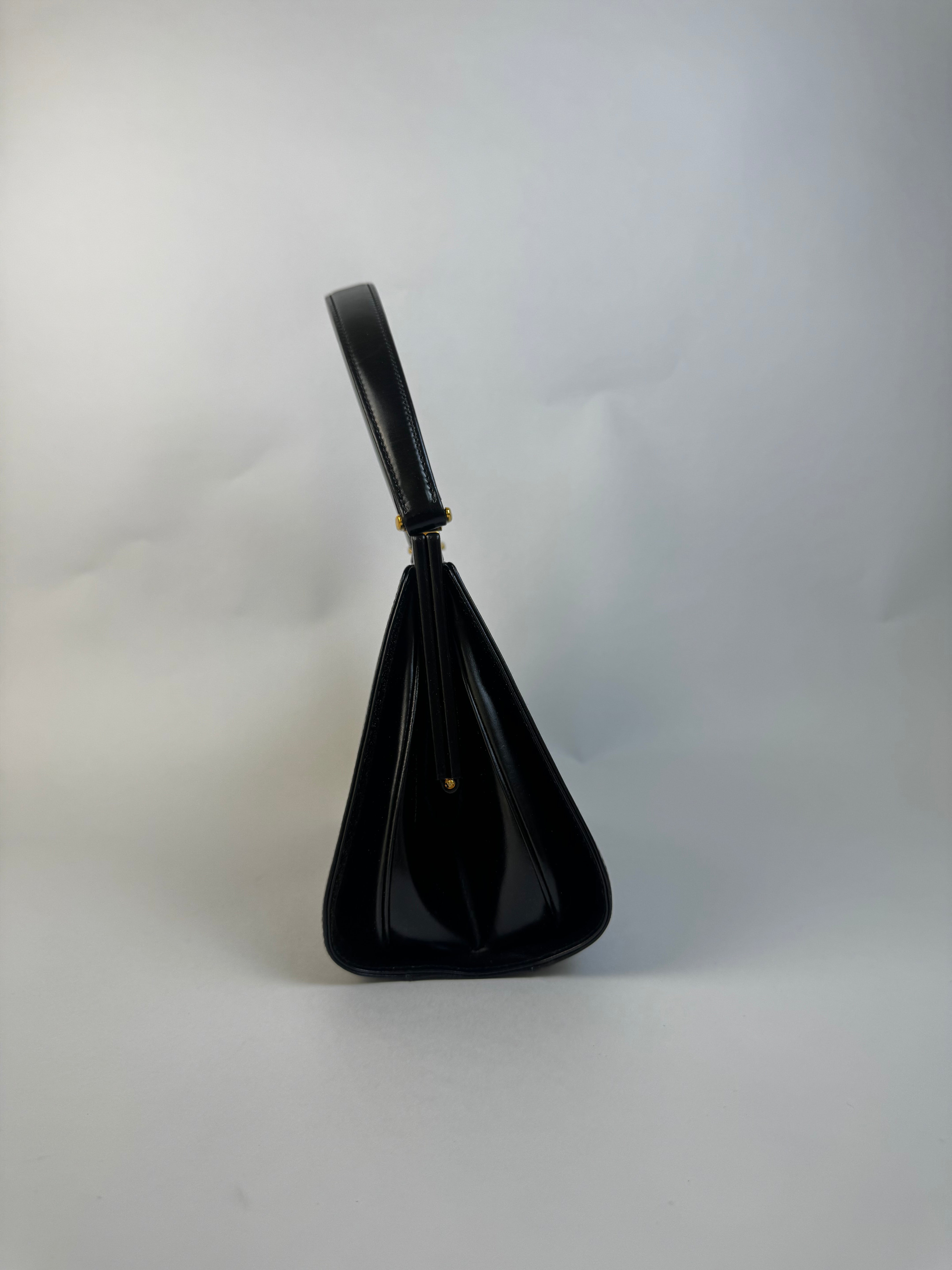 Gucci Black Leather Top Handle Bag Medium