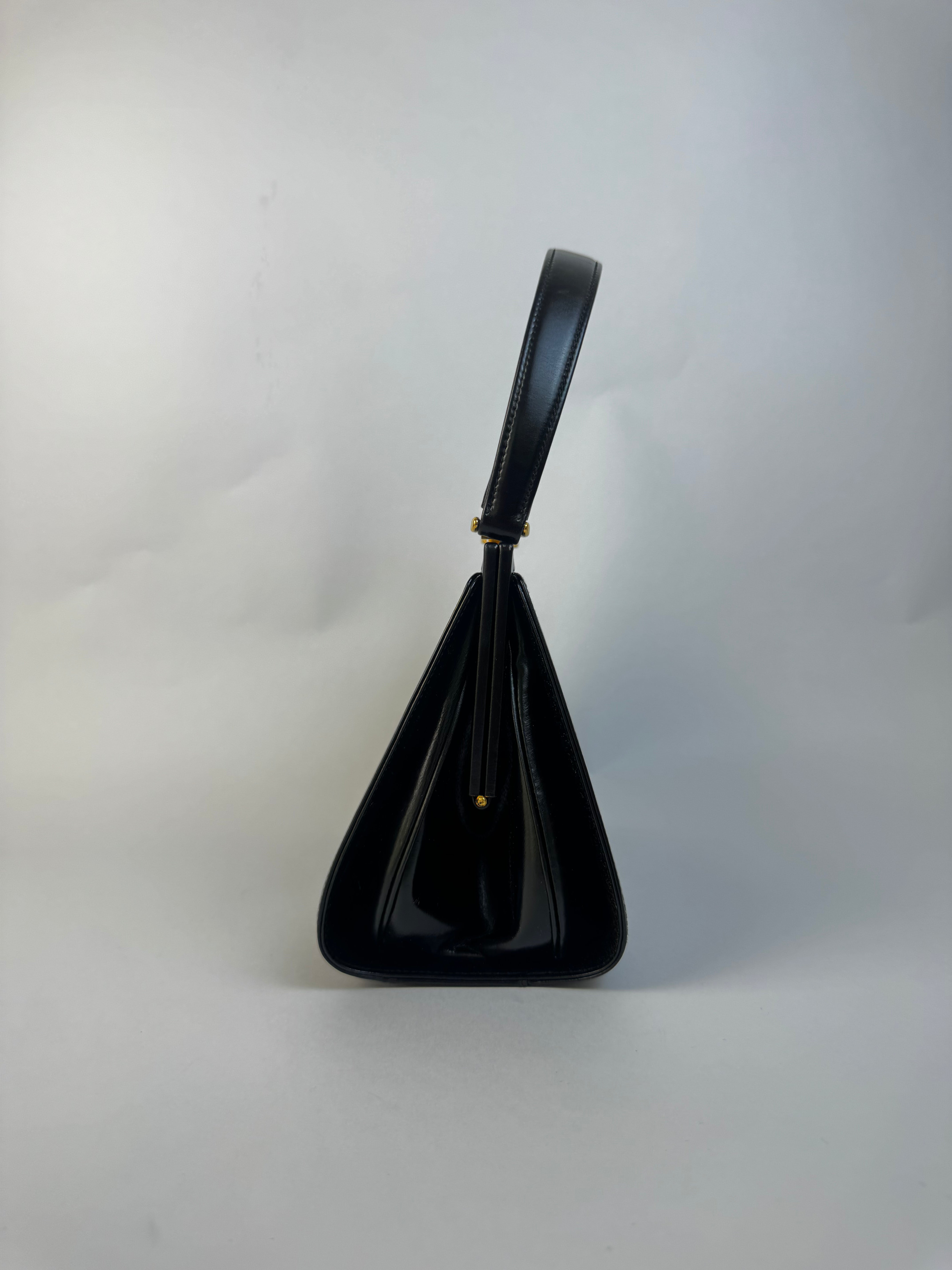 Gucci Black Leather Top Handle Bag Medium