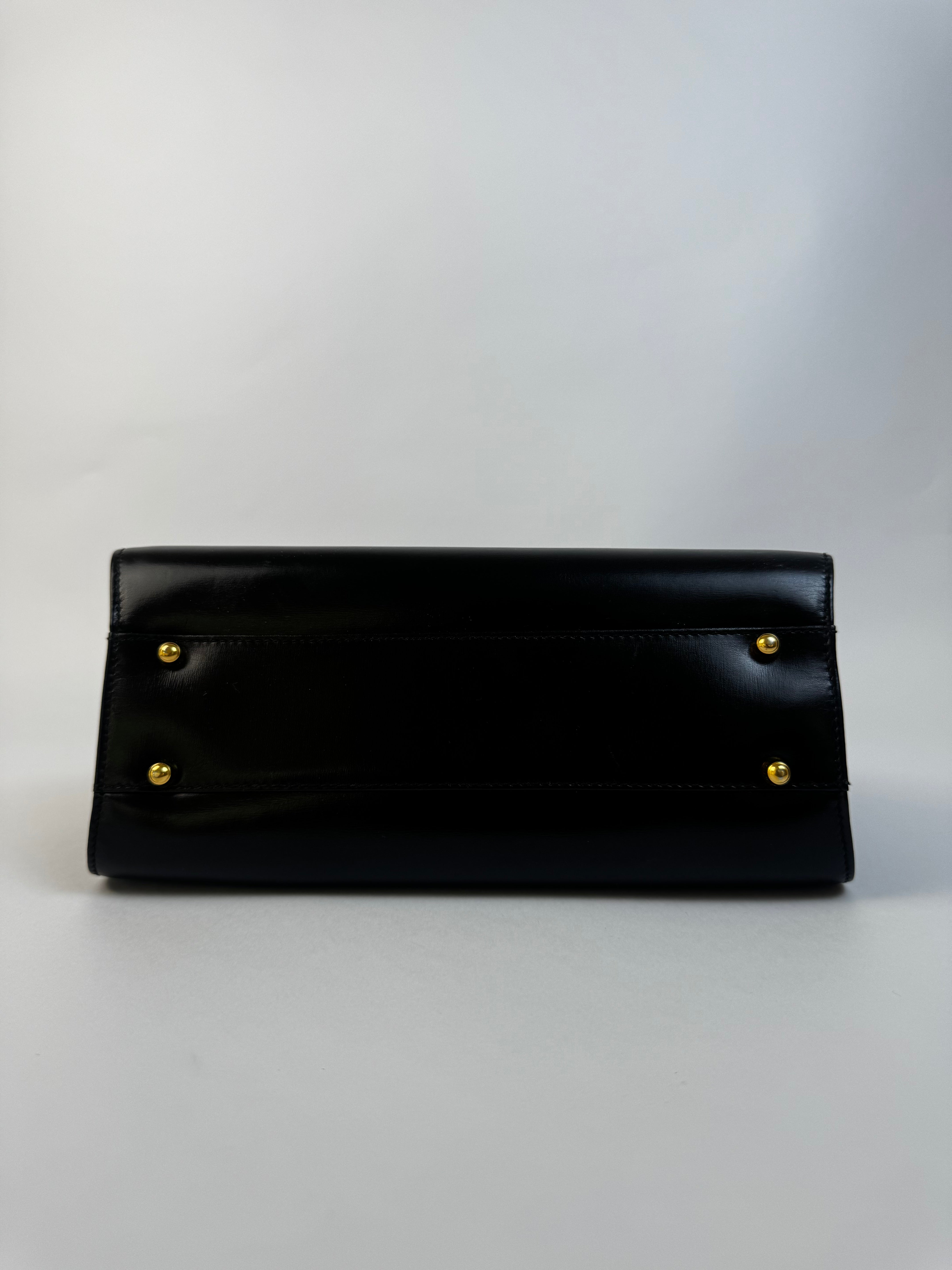 Gucci Black Leather Top Handle Bag Medium