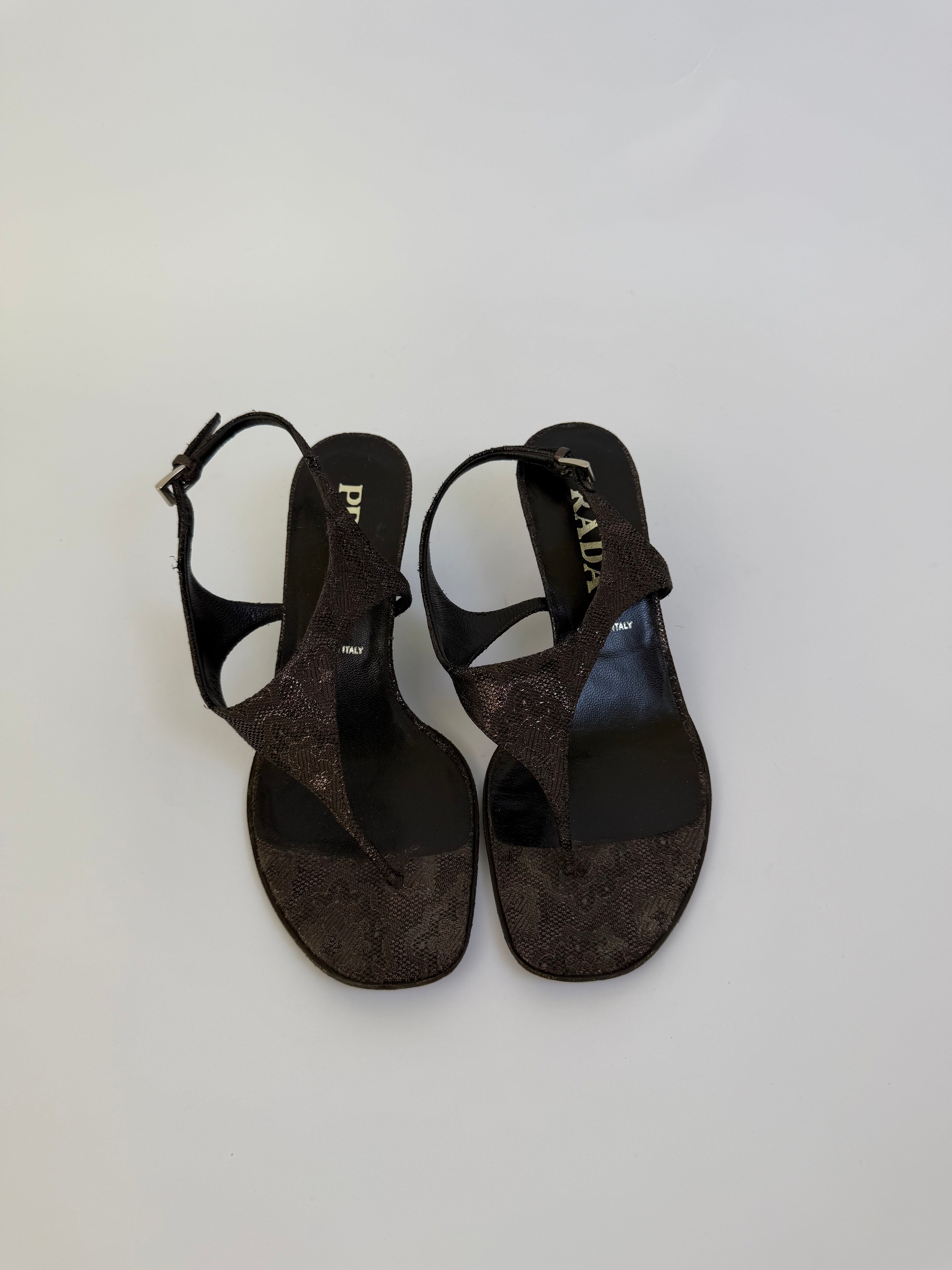 Prada T Strap Sandals 36.5