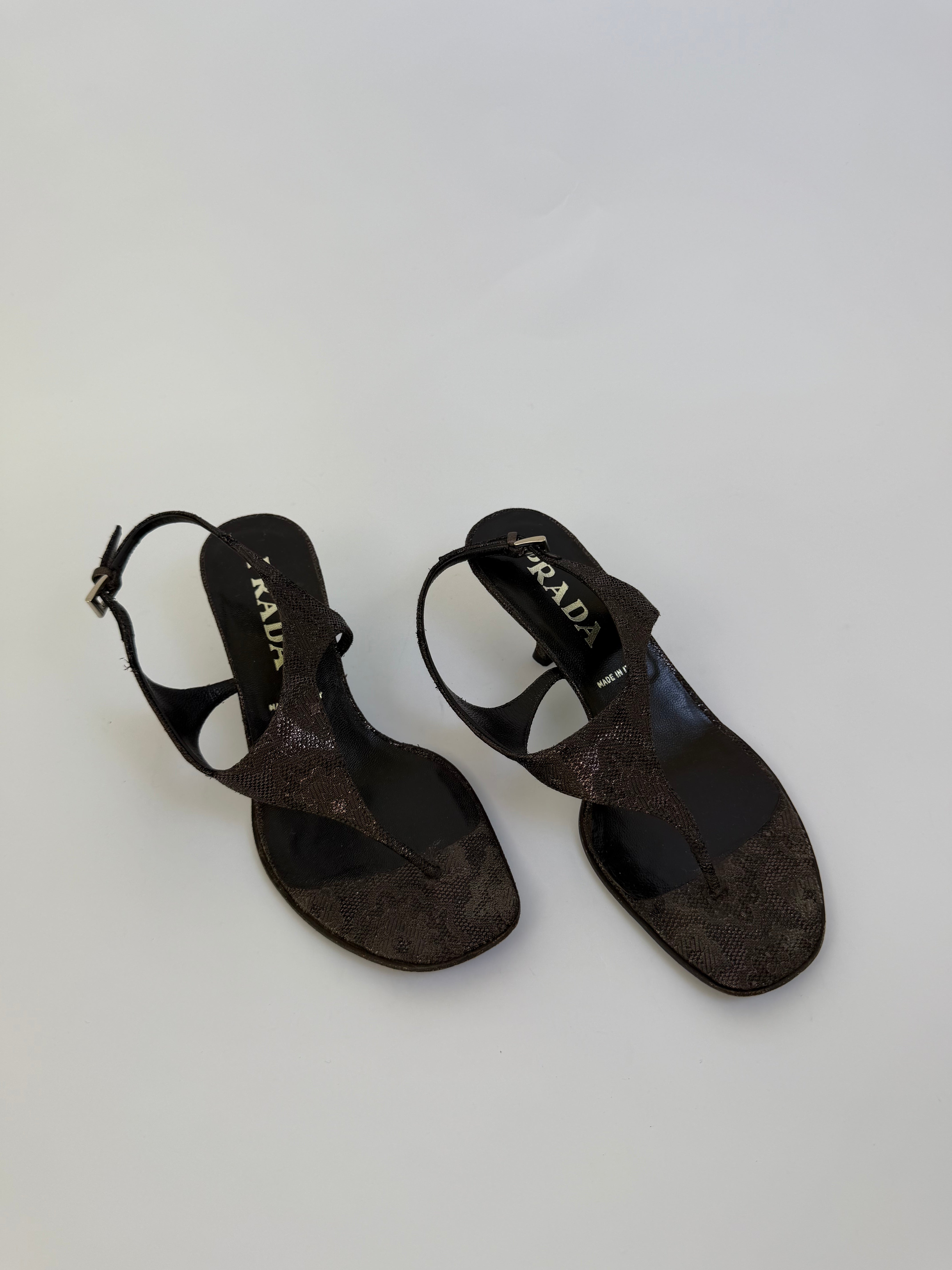 Prada T Strap Sandals 36.5
