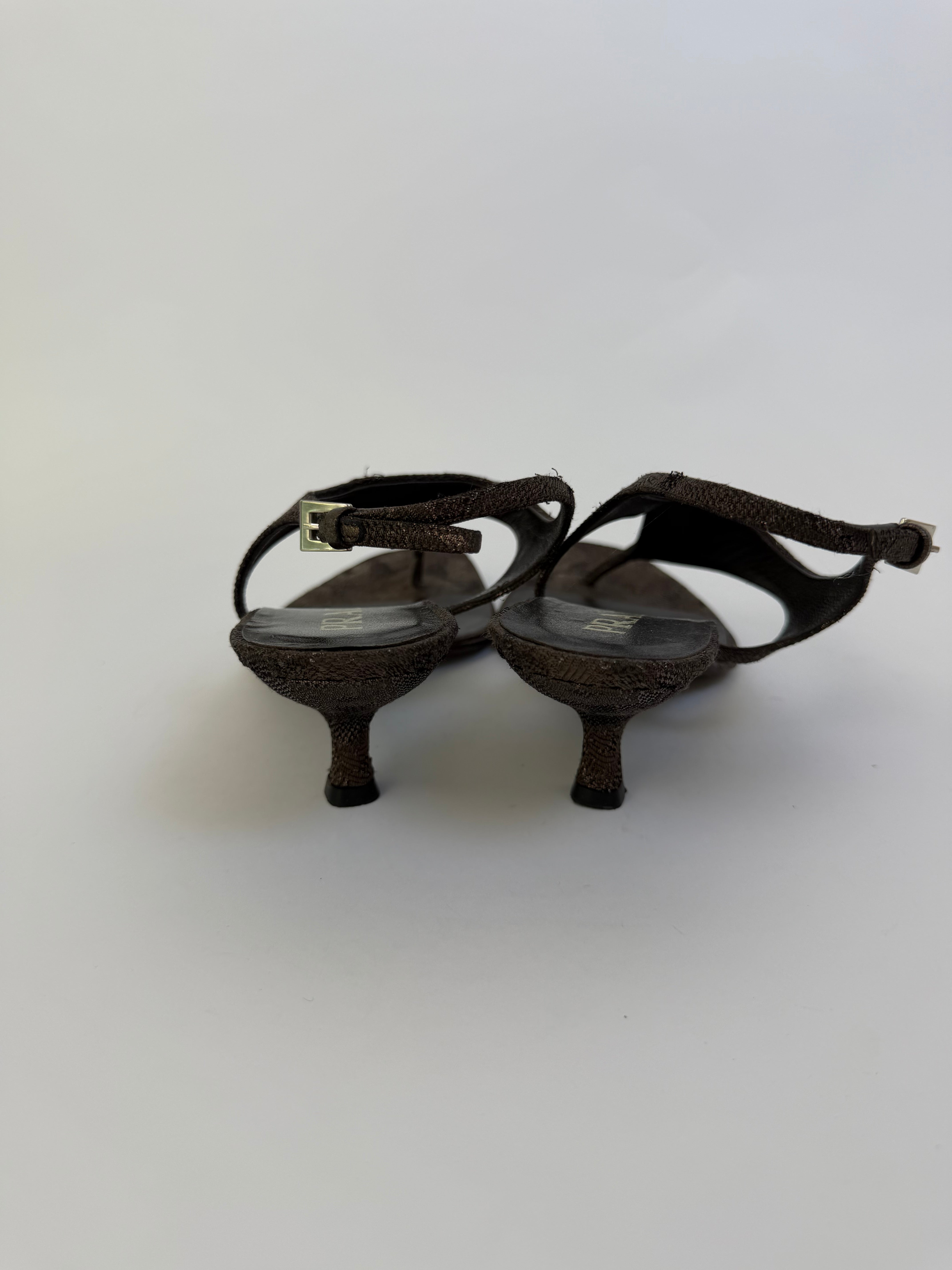 Prada T Strap Sandals 36.5