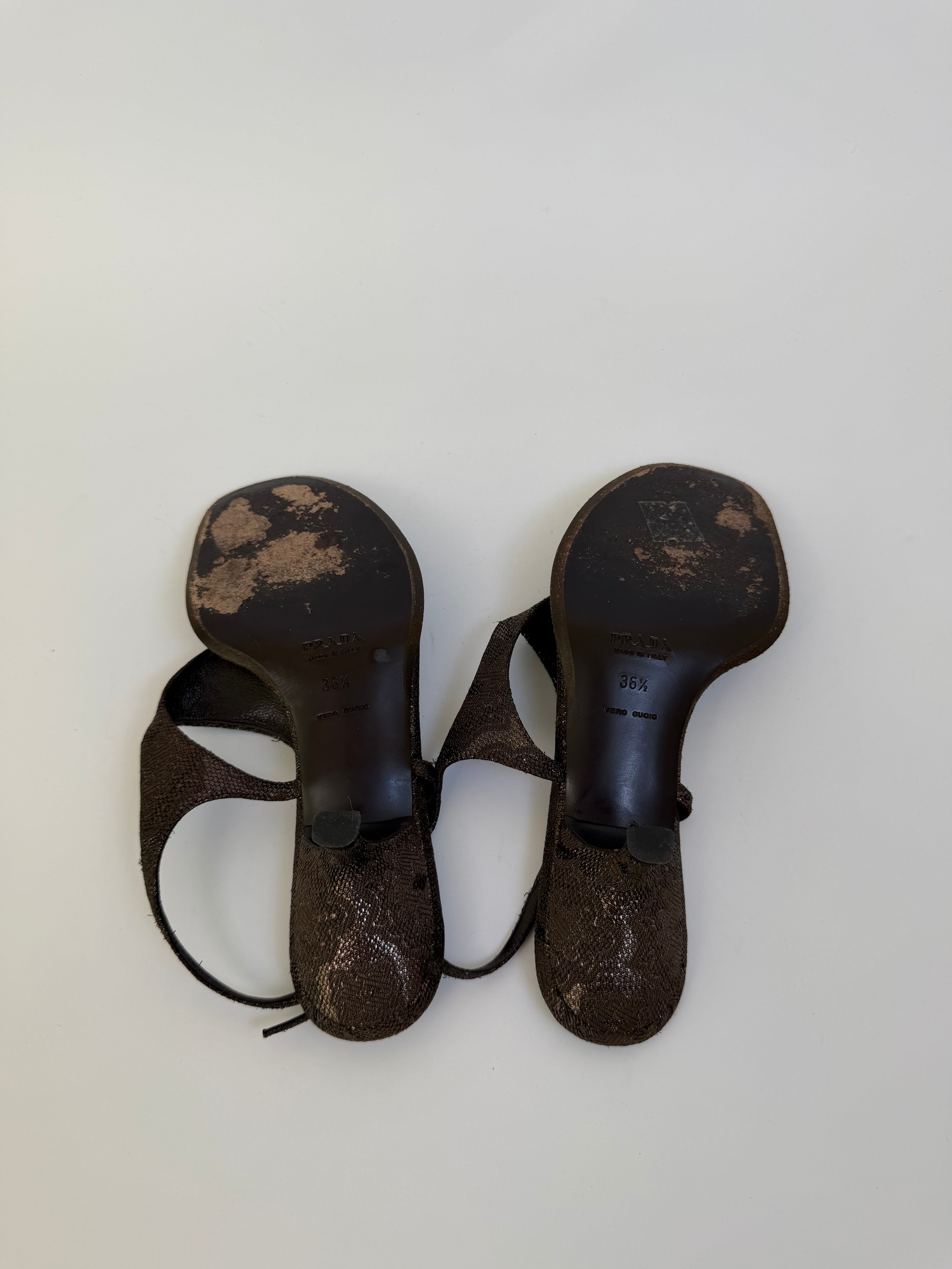Prada T Strap Sandals 36.5