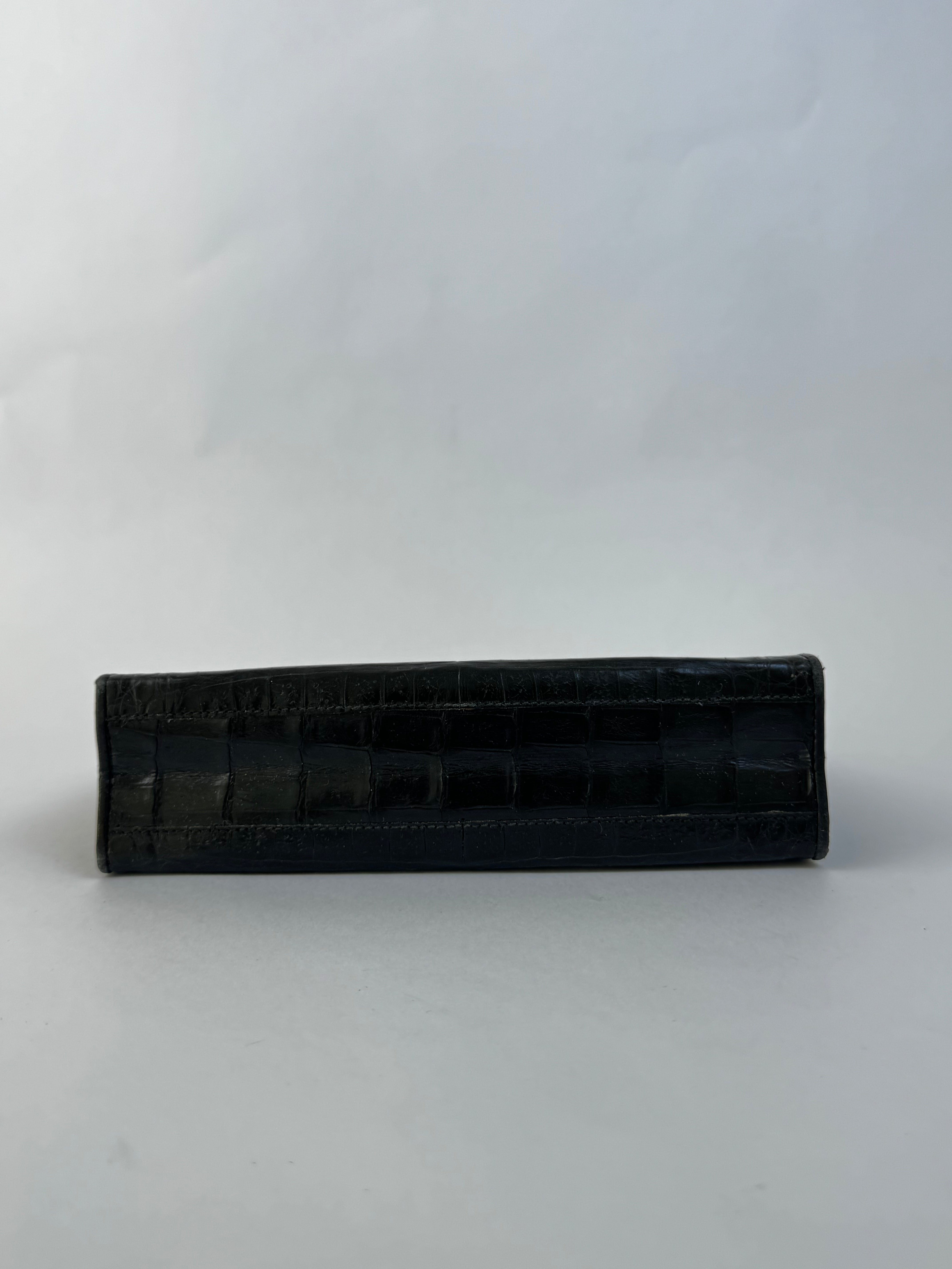 Chanel Vintage Crocodile Handbag Black